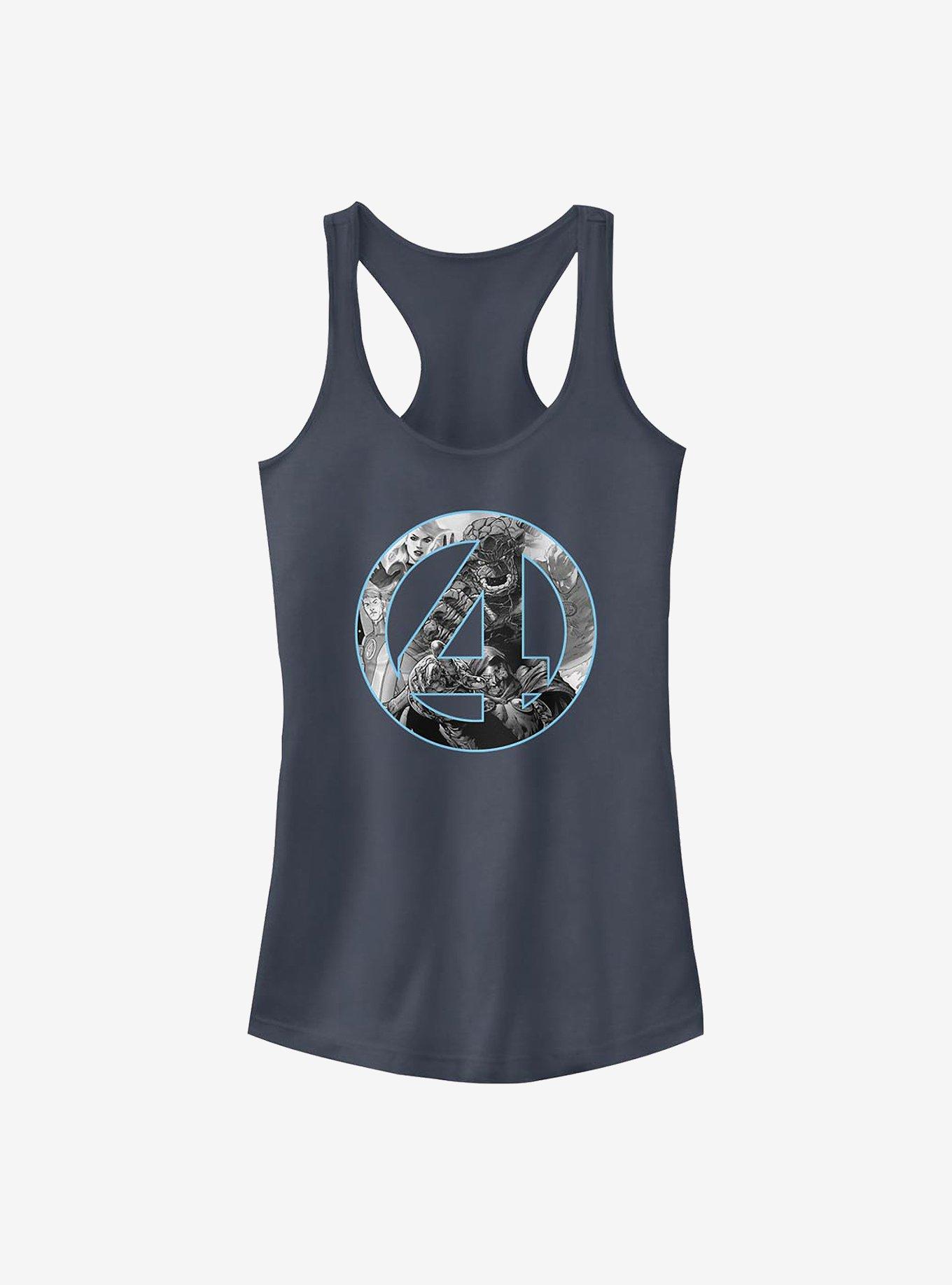 Marvel Fantastic Four Four Badge Girls Tank, INDIGO, hi-res