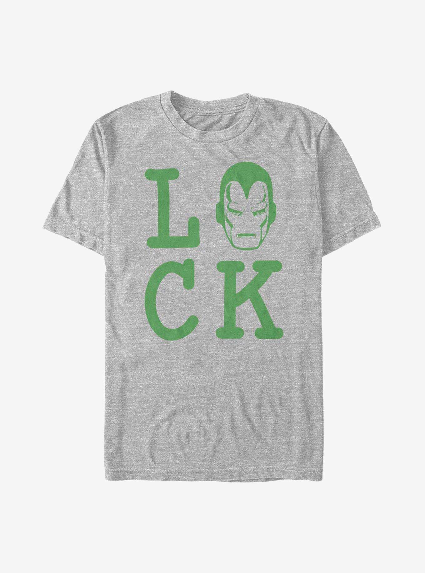 Marvel Iron Man Iron Luck T-Shirt, ATH HTR, hi-res