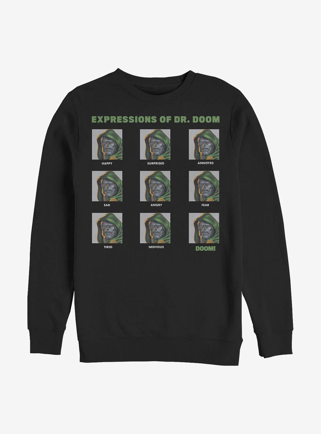 Marvel Fantastic Four Expressions Of Doom Crew Sweatshirt, , hi-res