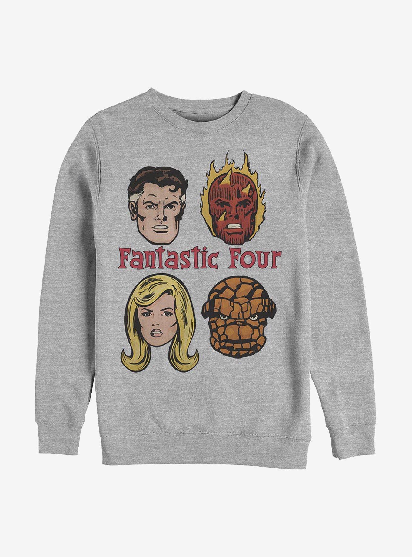 Marvel Fantastic Four Fantastic Four Crew Sweatshirt, ATH HTR, hi-res