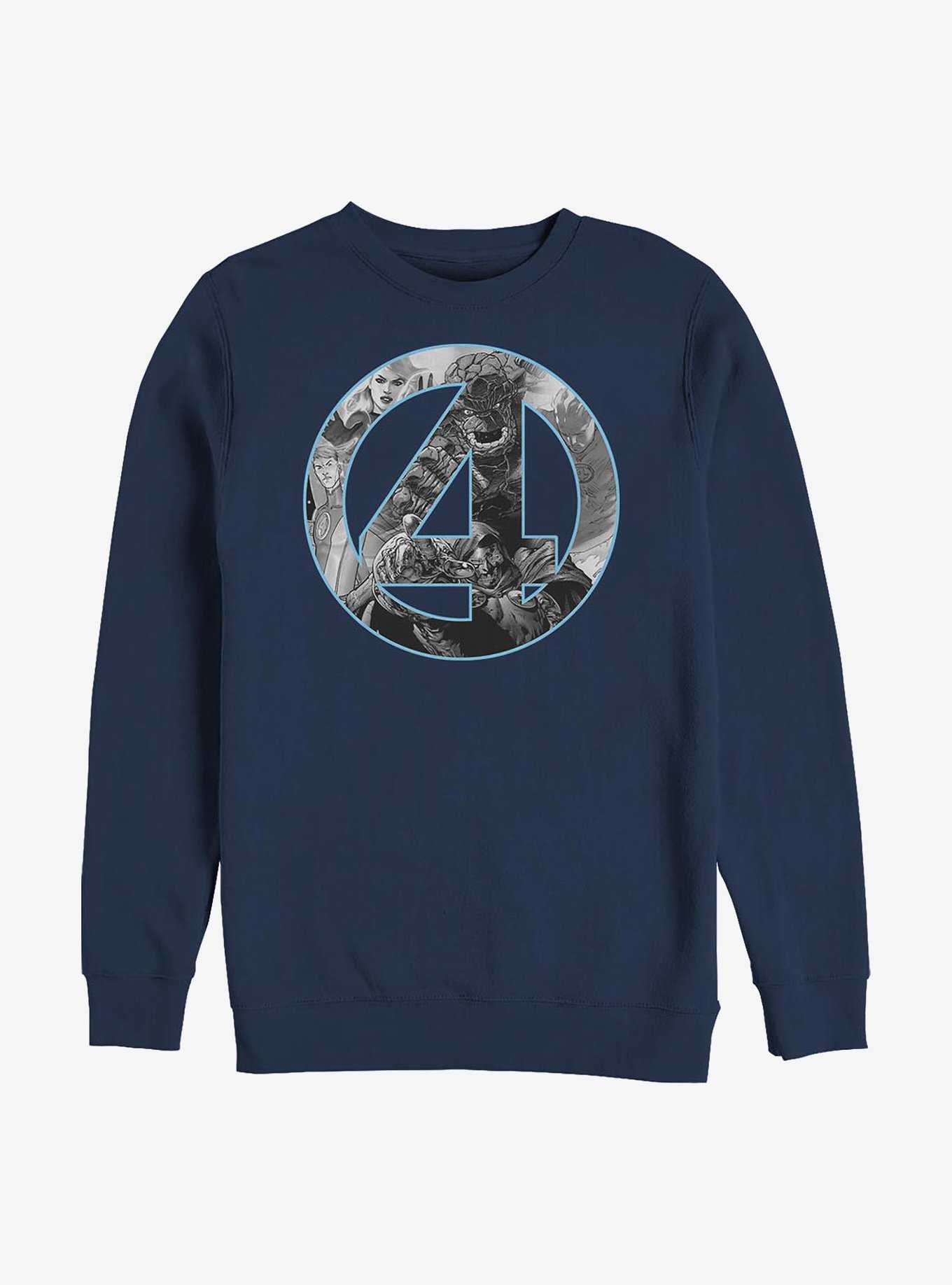 Marvel Fantastic Four Four Badge Crew Sweatshirt, , hi-res