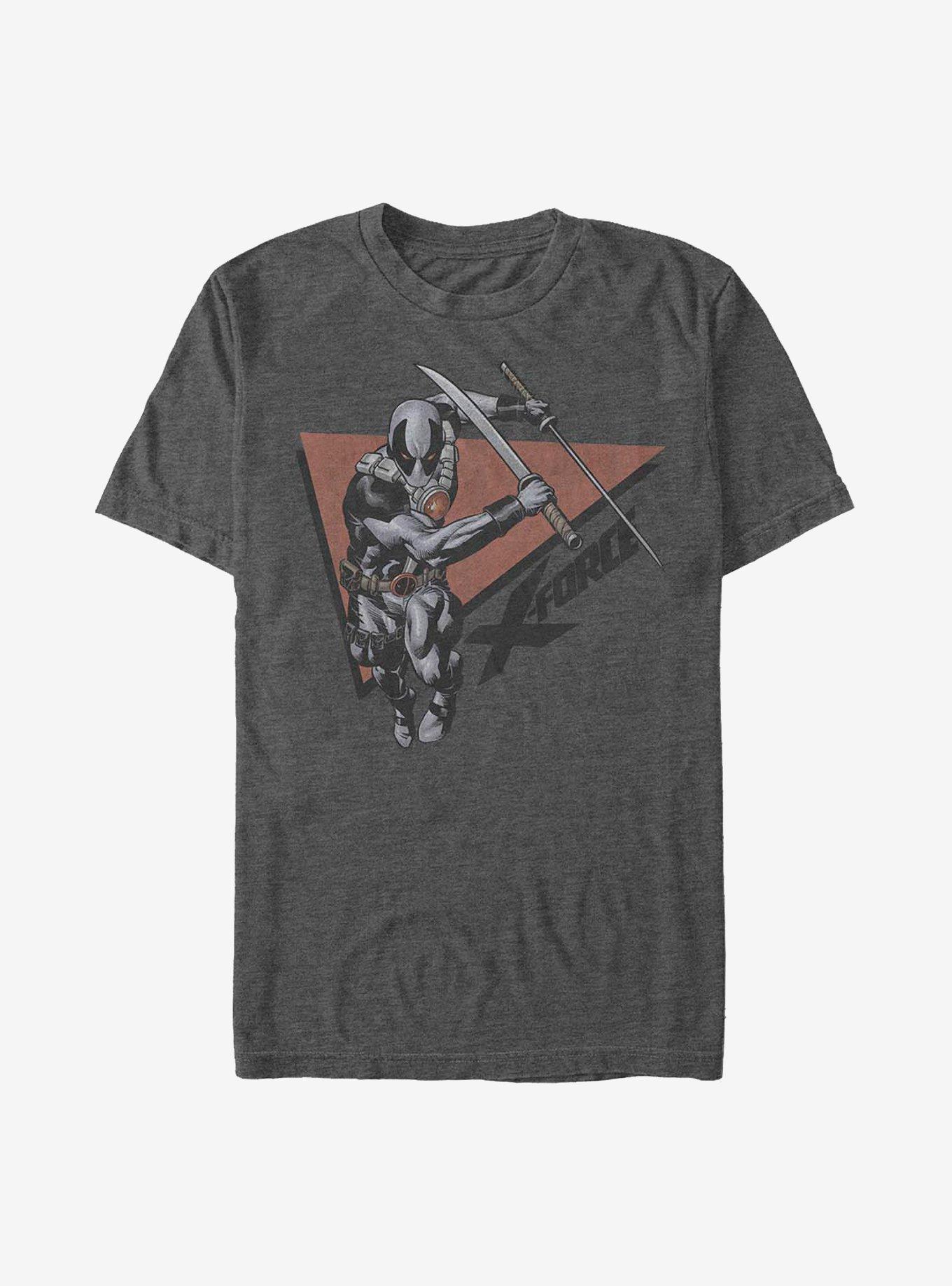 Marvel Deadpool X-Force T-Shirt, CHAR HTR, hi-res