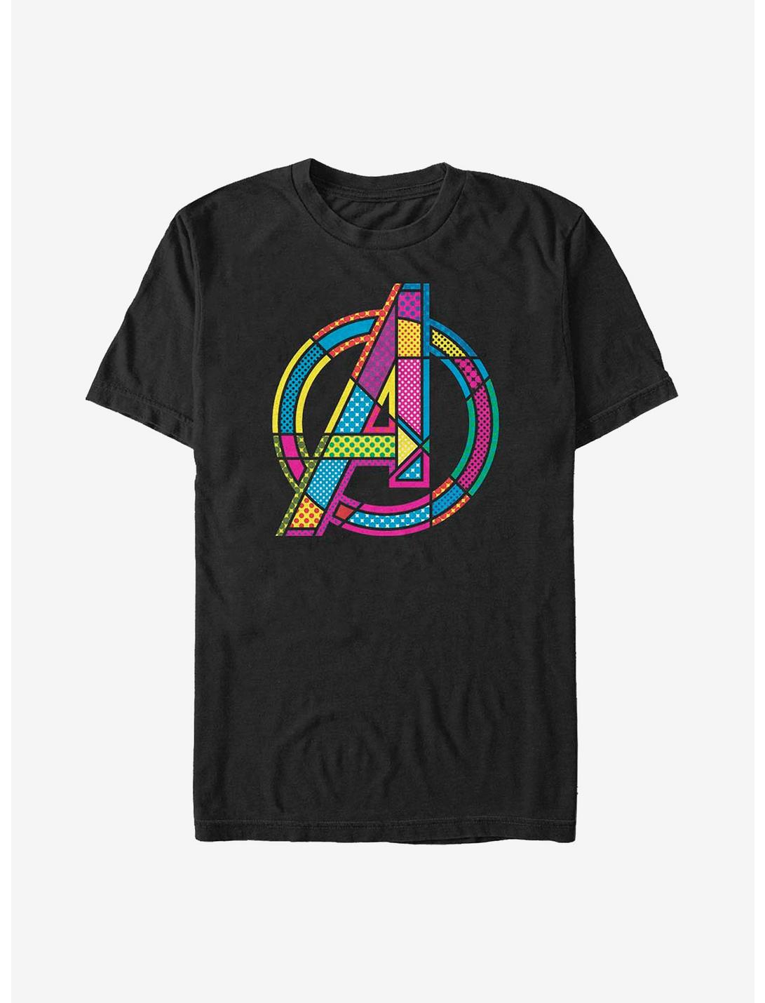 Marvel Avengers Halftone Pop A T-Shirt, BLACK, hi-res