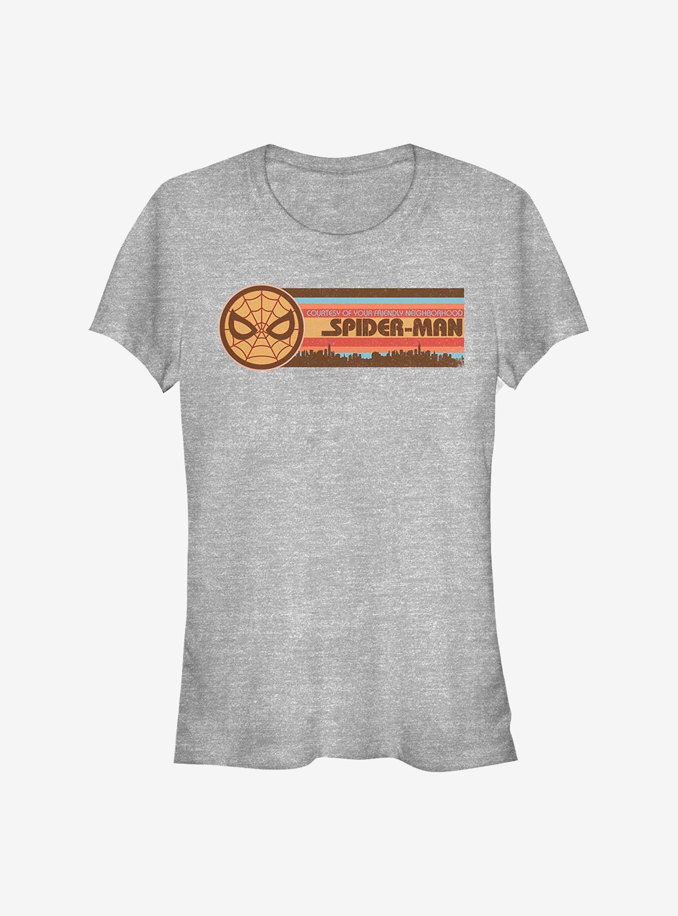 Marvel Spider-Man Strip Girls T-Shirt, ATH HTR, hi-res