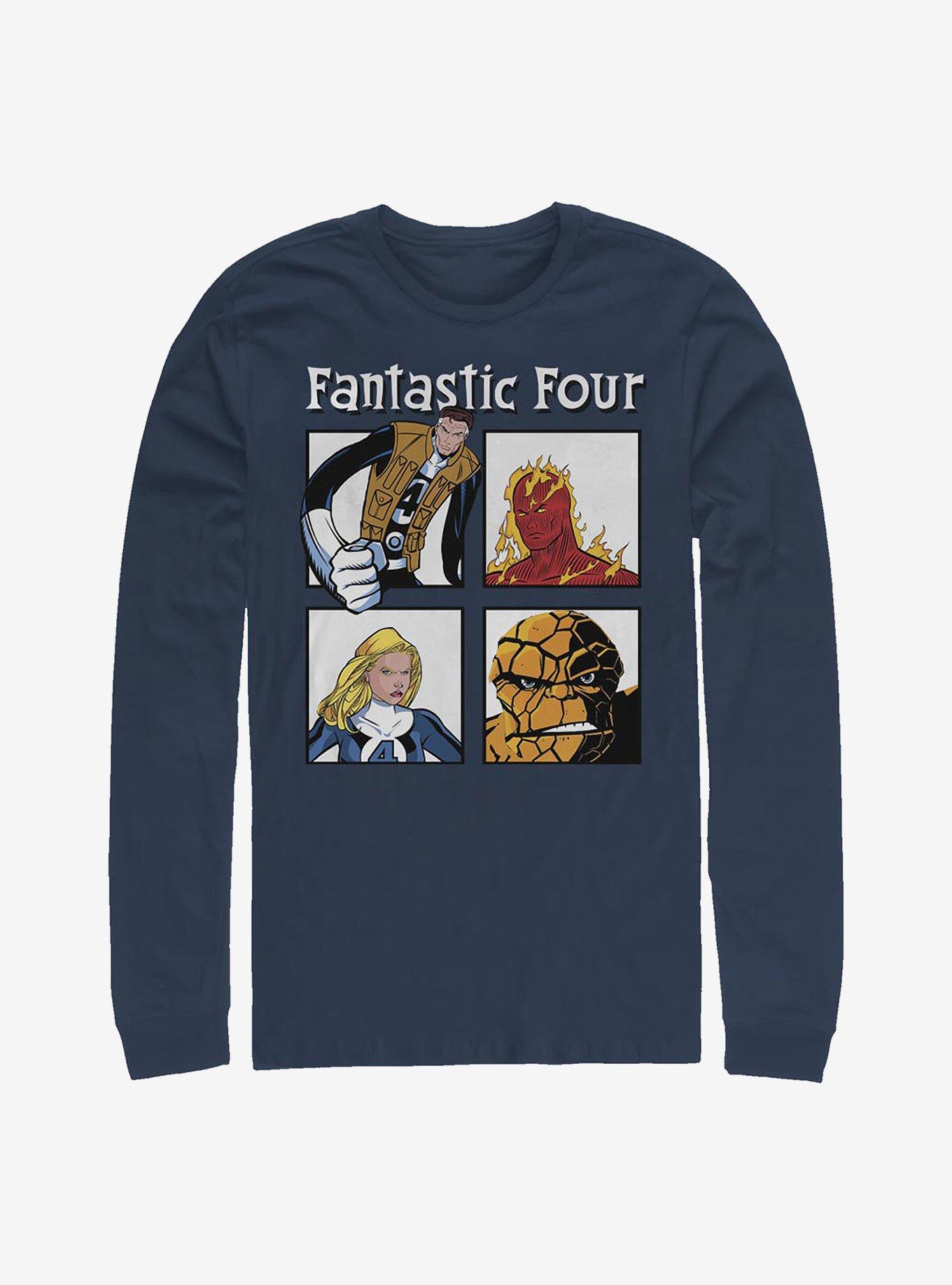 Marvel Fantastic Four Boxed Team Long-Sleeve T-Shirt, NAVY, hi-res