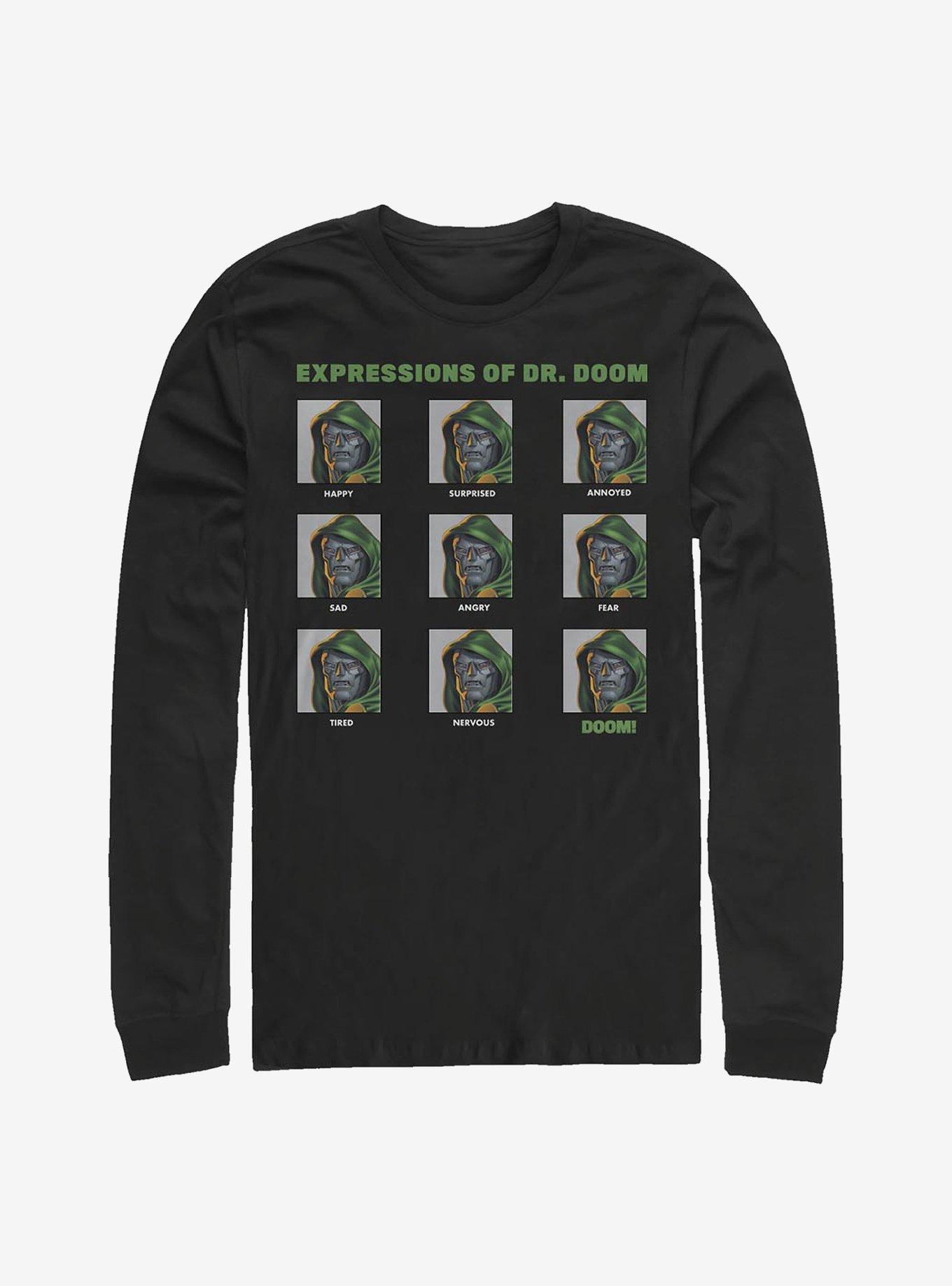 Marvel Fantastic Four Expressions Of Doom Long-Sleeve T-Shirt, BLACK, hi-res