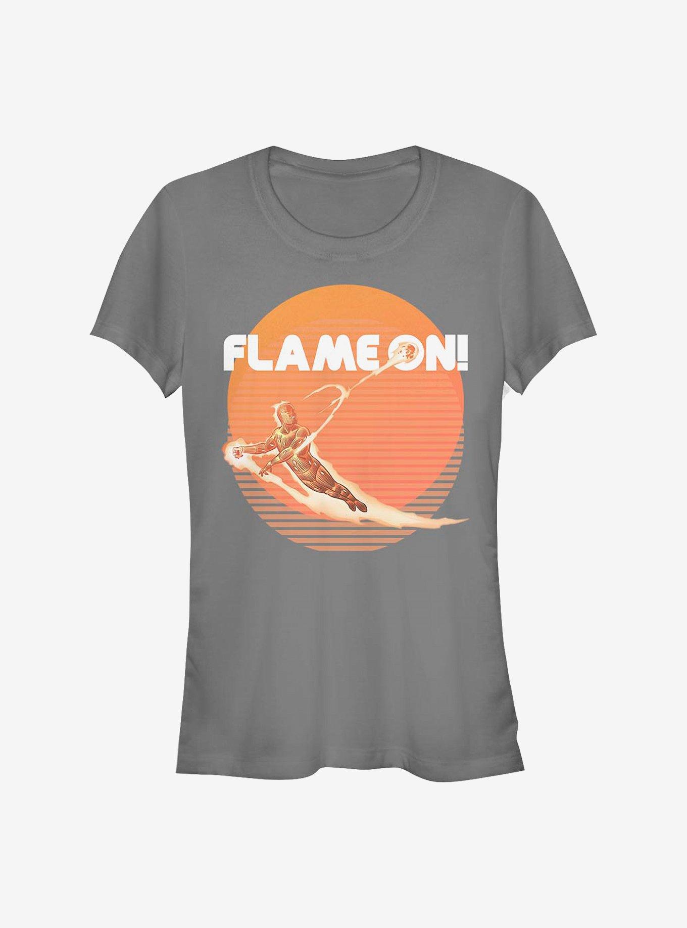 Marvel Fantastic Four Retro Flame Girls T-Shirt, CHARCOAL, hi-res