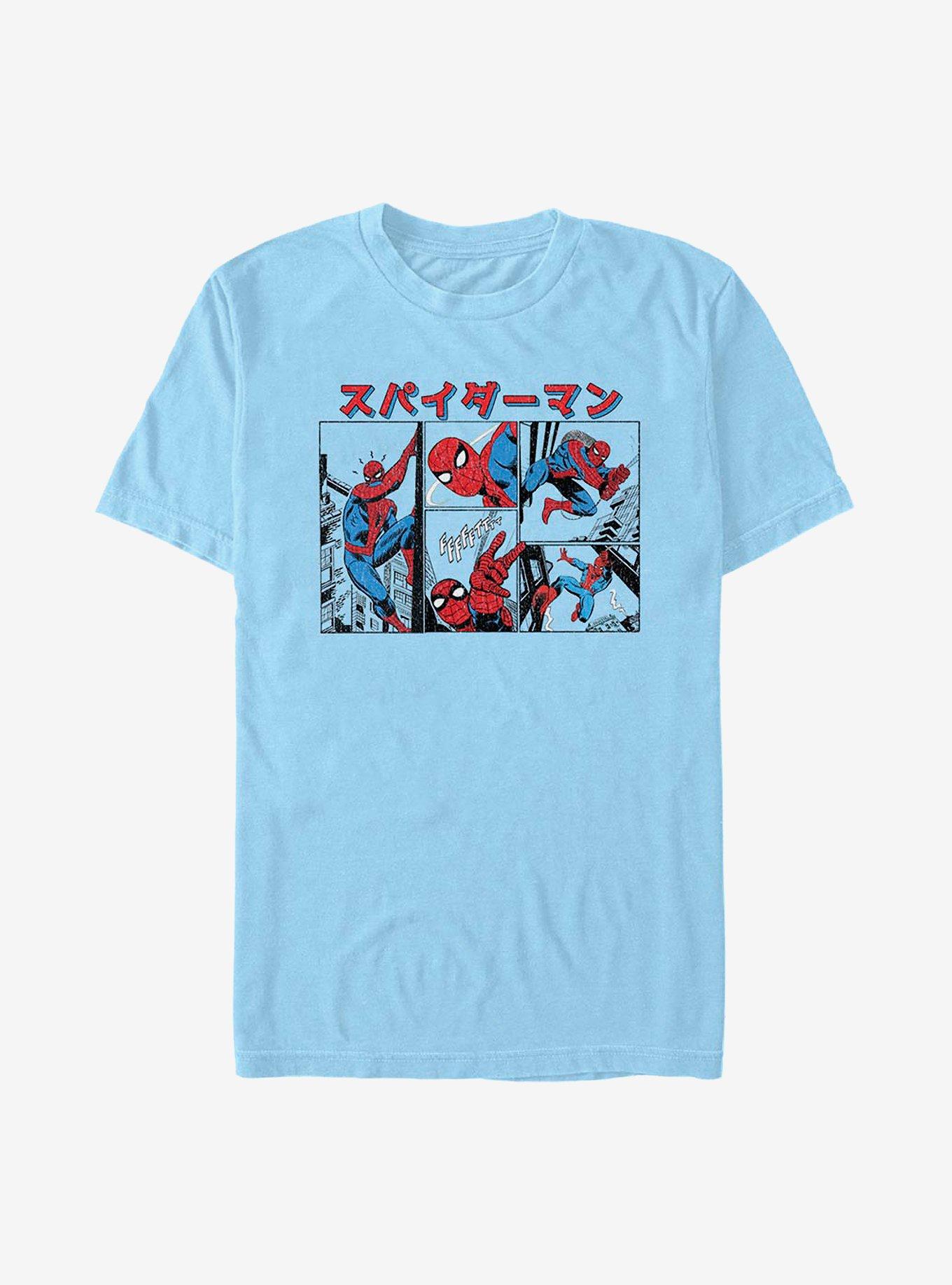 Marvel Spider-Man Spidey Japanese Text Panels T-Shirt, , hi-res