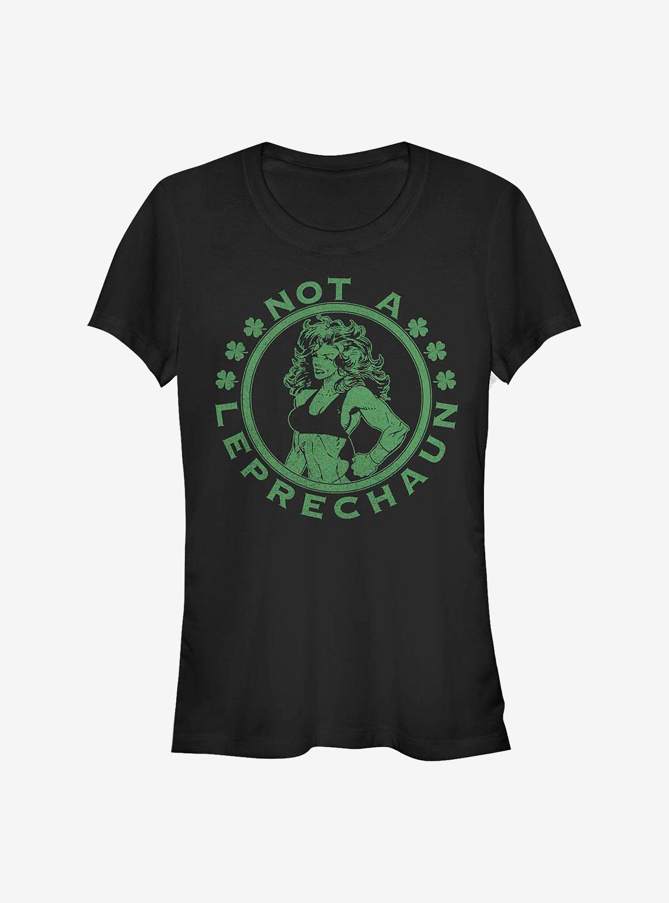 Marvel The Hulk She Hulk Leprechaun Girls T-Shirt, BLACK, hi-res