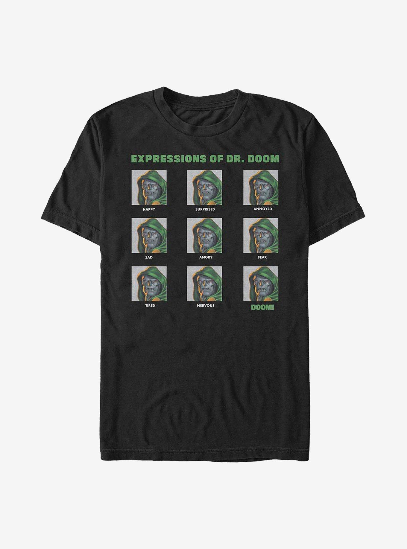 Marvel Fantastic Four Expressions Of Doctor Doom T-Shirt, , hi-res