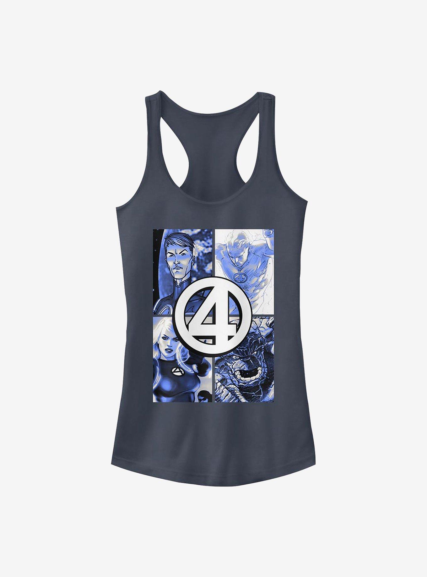 Marvel Fantastic Four Straight Boxes Girls Tank, INDIGO, hi-res