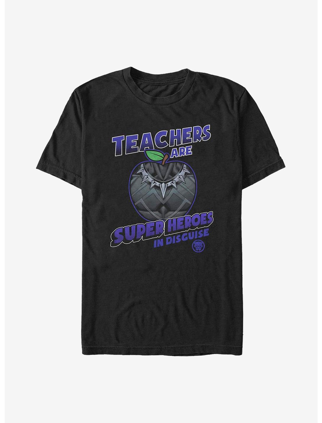 Marvel Black Panther Teachers Are Superheroes T-Shirt, BLACK, hi-res