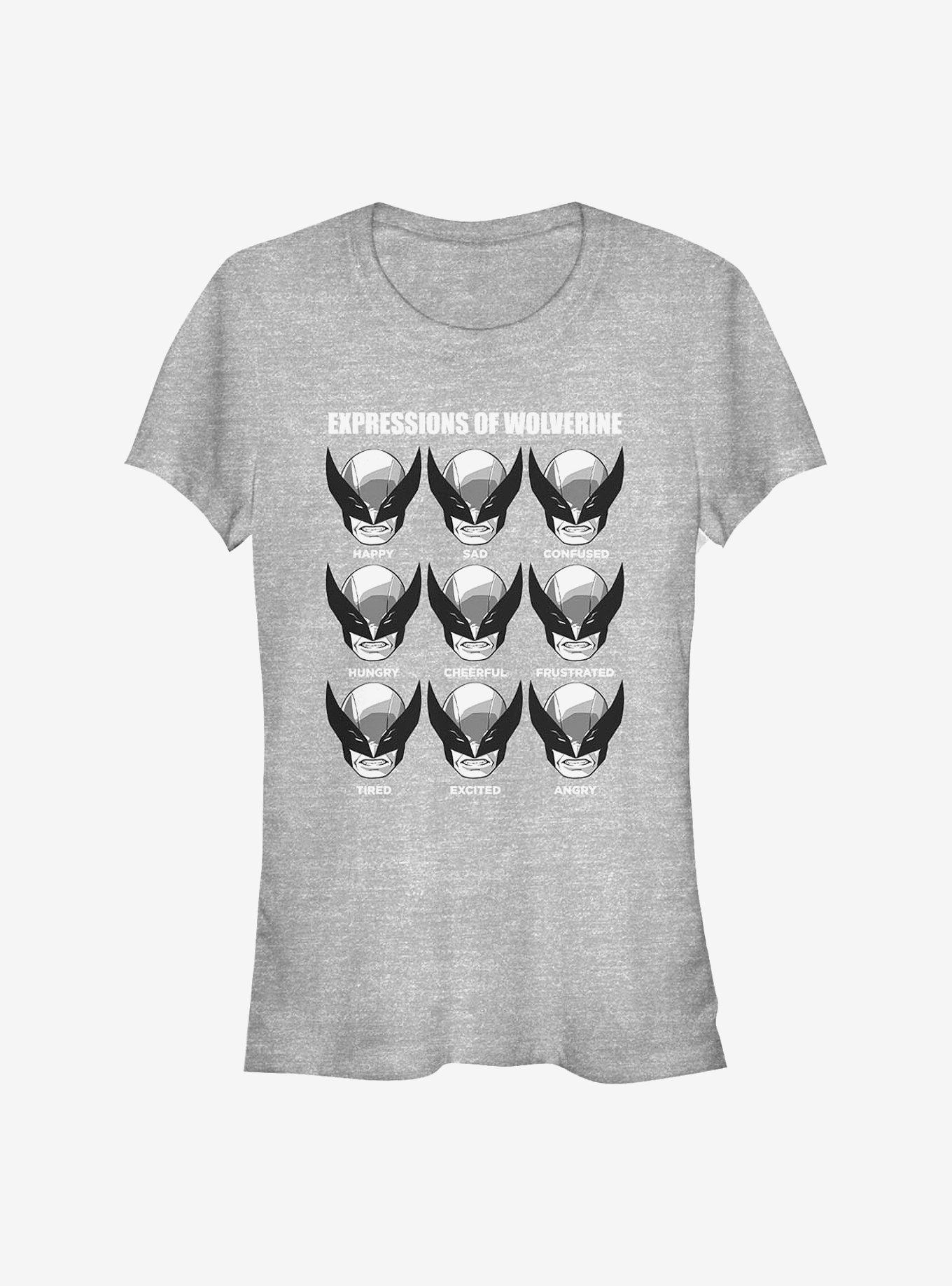 Marvel Wolverine Expressions Of Wolverine Girls T-Shirt, ATH HTR, hi-res