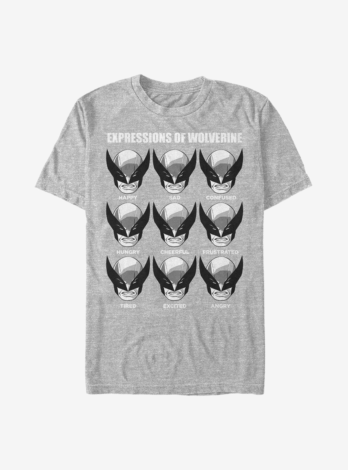 Marvel Wolverine Expressions Of Wolverine T-Shirt, ATH HTR, hi-res