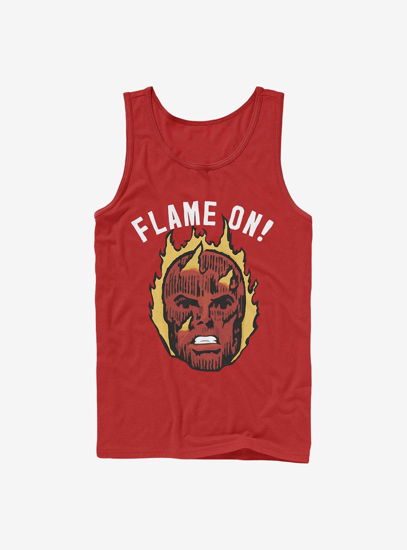 Marvel Fantastic Four Flame On Tank, RED, hi-res