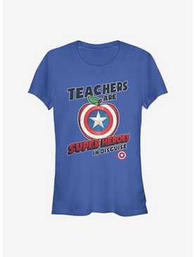 Marvel Captain America Teachers Are Superheroes Girls T-Shirt, , hi-res