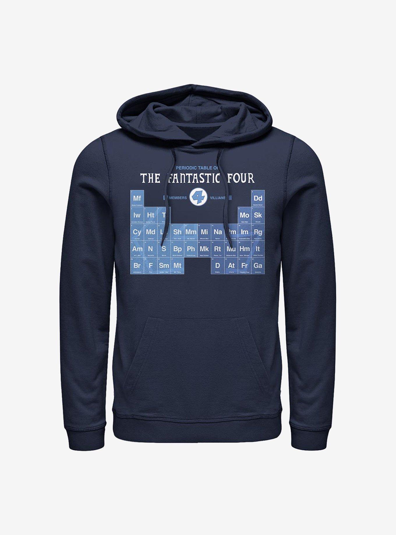 Marvel Fantastic Four Periodic FF Hoodie, NAVY, hi-res