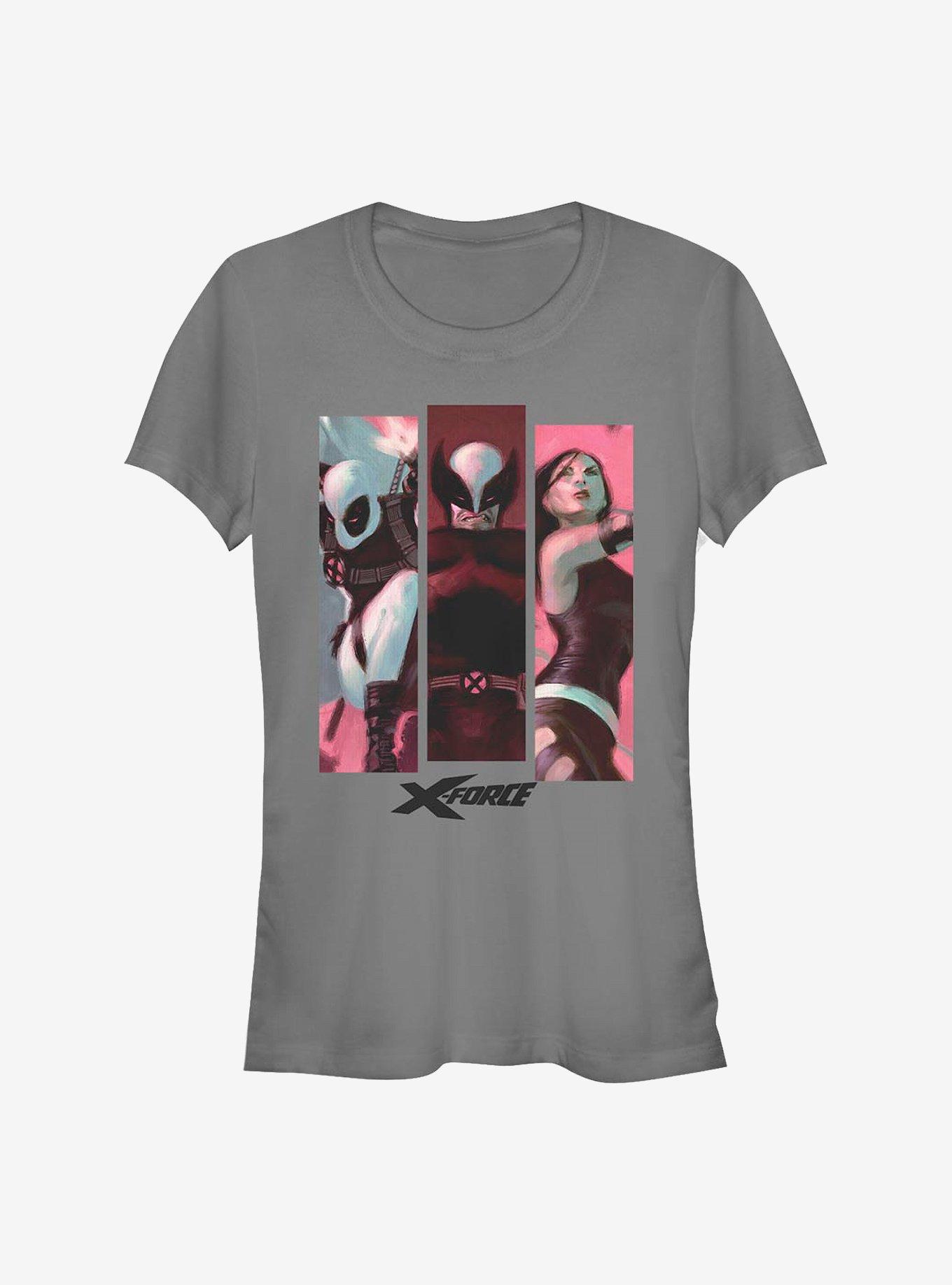 Marvel Deadpool Panel Up Girls T-Shirt, CHARCOAL, hi-res