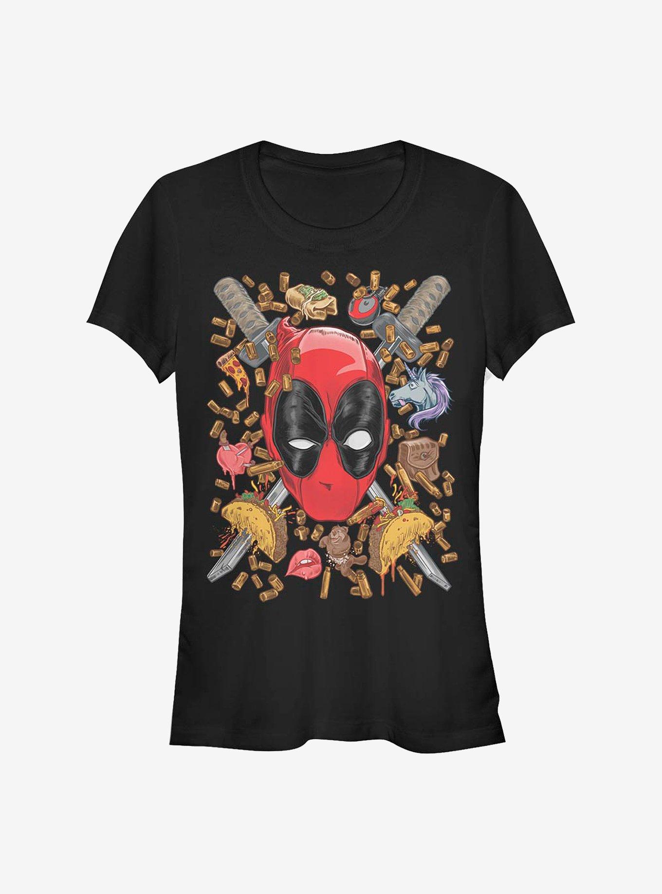 Marvel Deadpool Shells And Tacos Girls T-Shirt, , hi-res