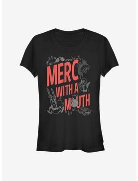 Marvel Deadpool Sketchy Merc Girls T-Shirt, BLACK, hi-res
