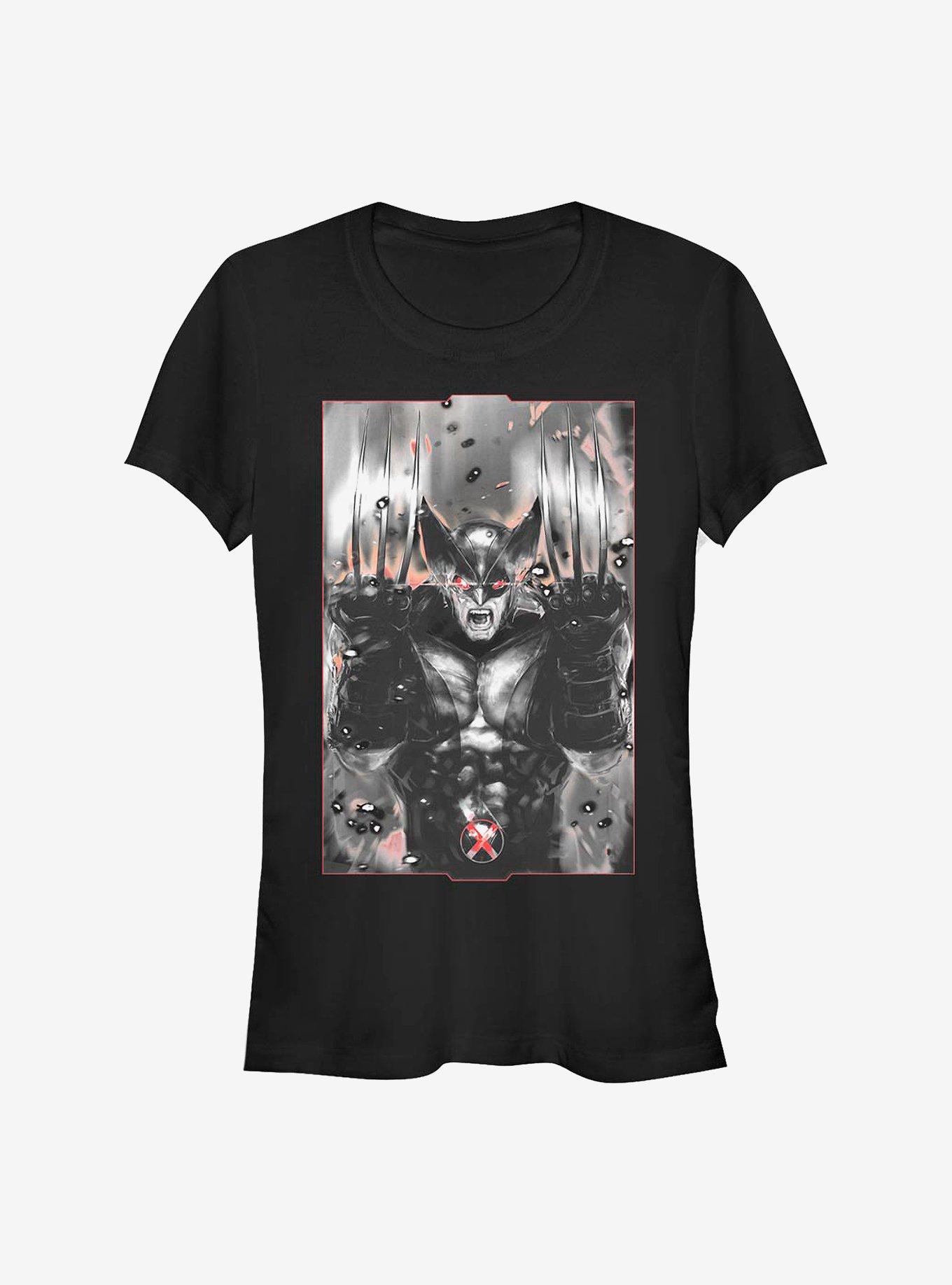 Marvel Deadpool Wolverine Fangs Girls T-Shirt, BLACK, hi-res