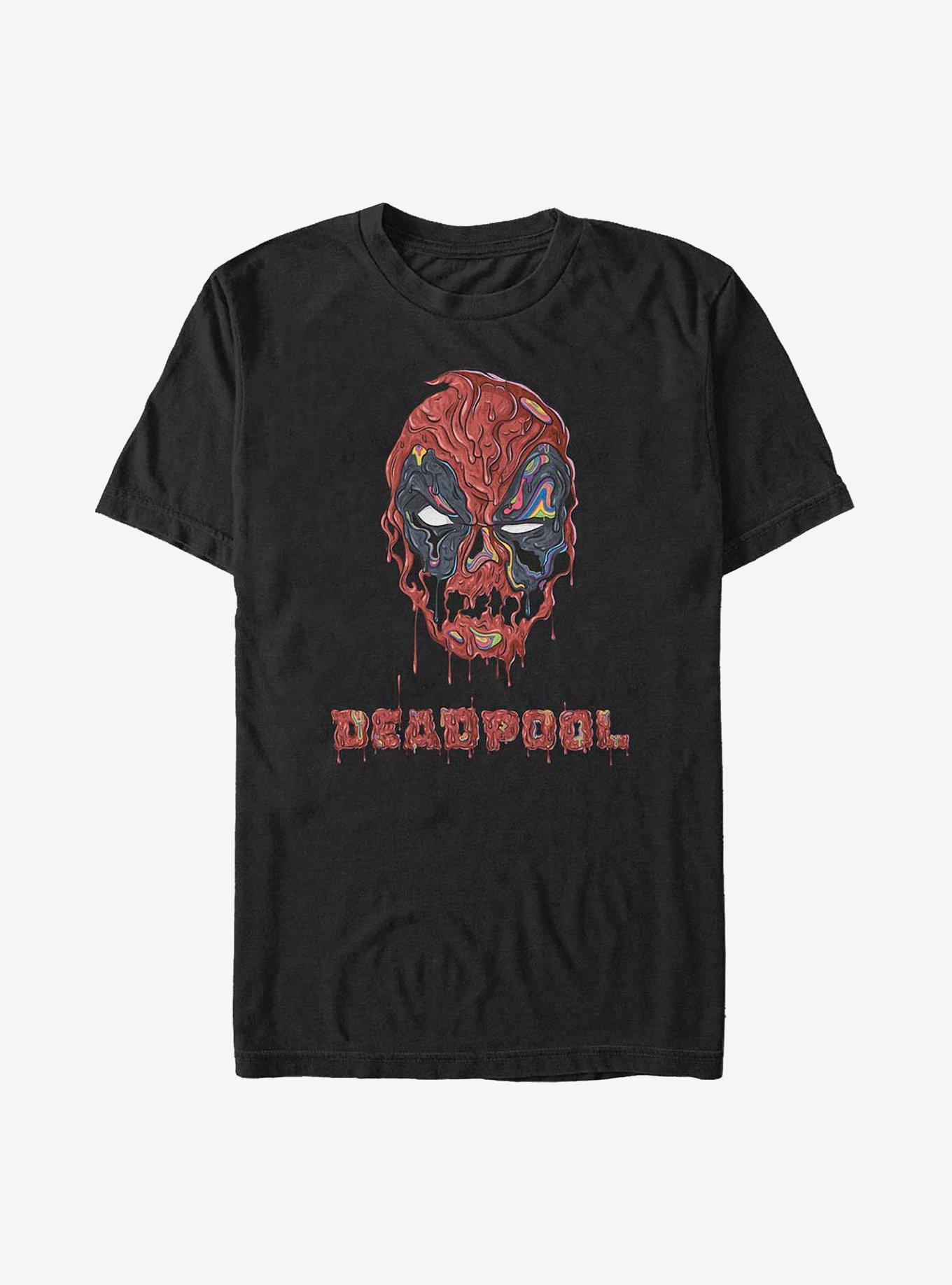 Marvel Deadpool Melting Deadpool T-Shirt, BLACK, hi-res