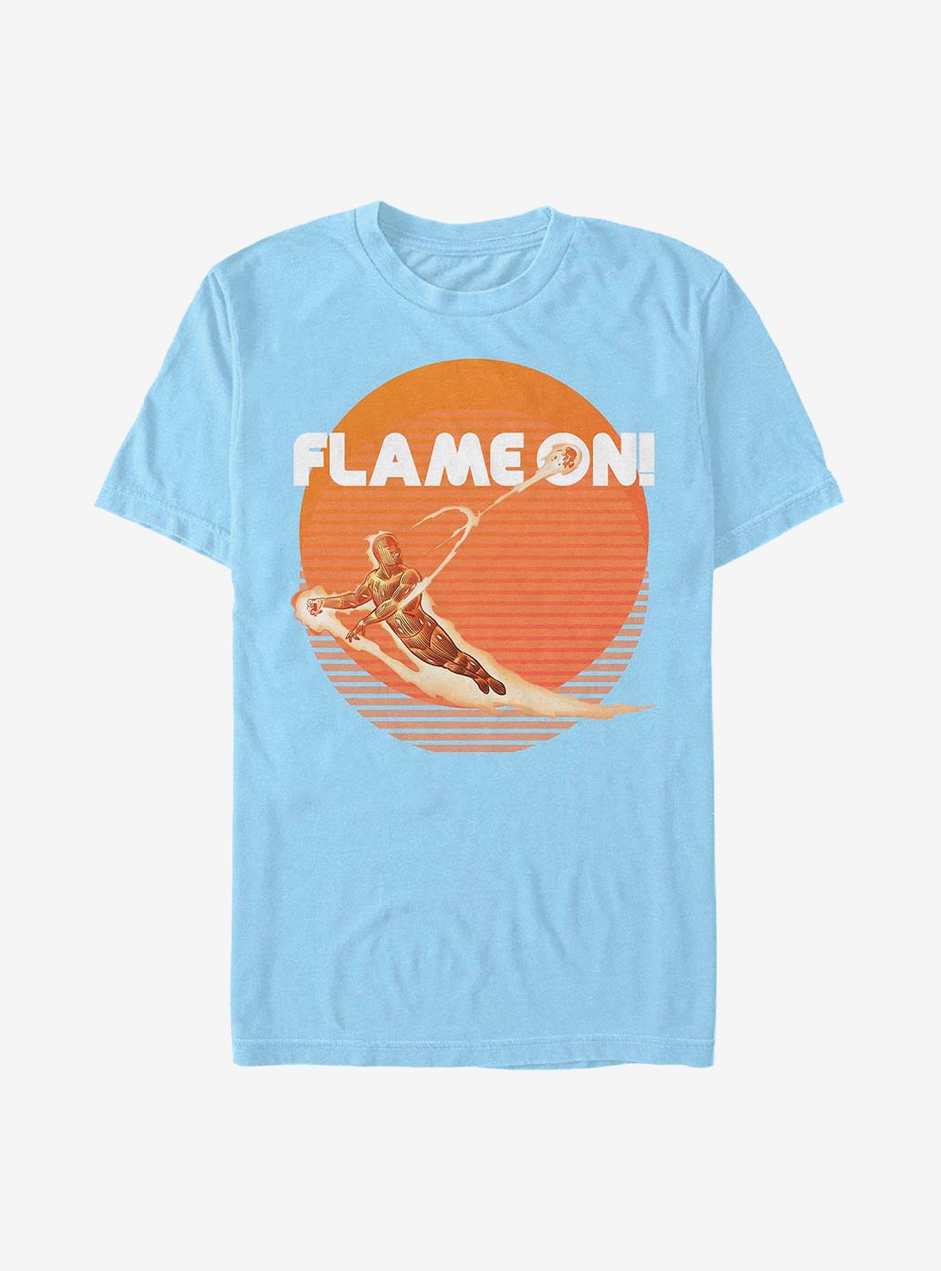 Marvel Fantastic Four Retro Flame T-Shirt, LT BLUE, hi-res