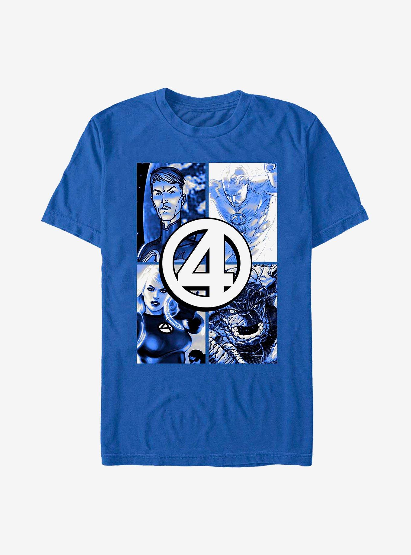 Marvel Fantastic Four Straight Boxes T-Shirt, ROYAL, hi-res