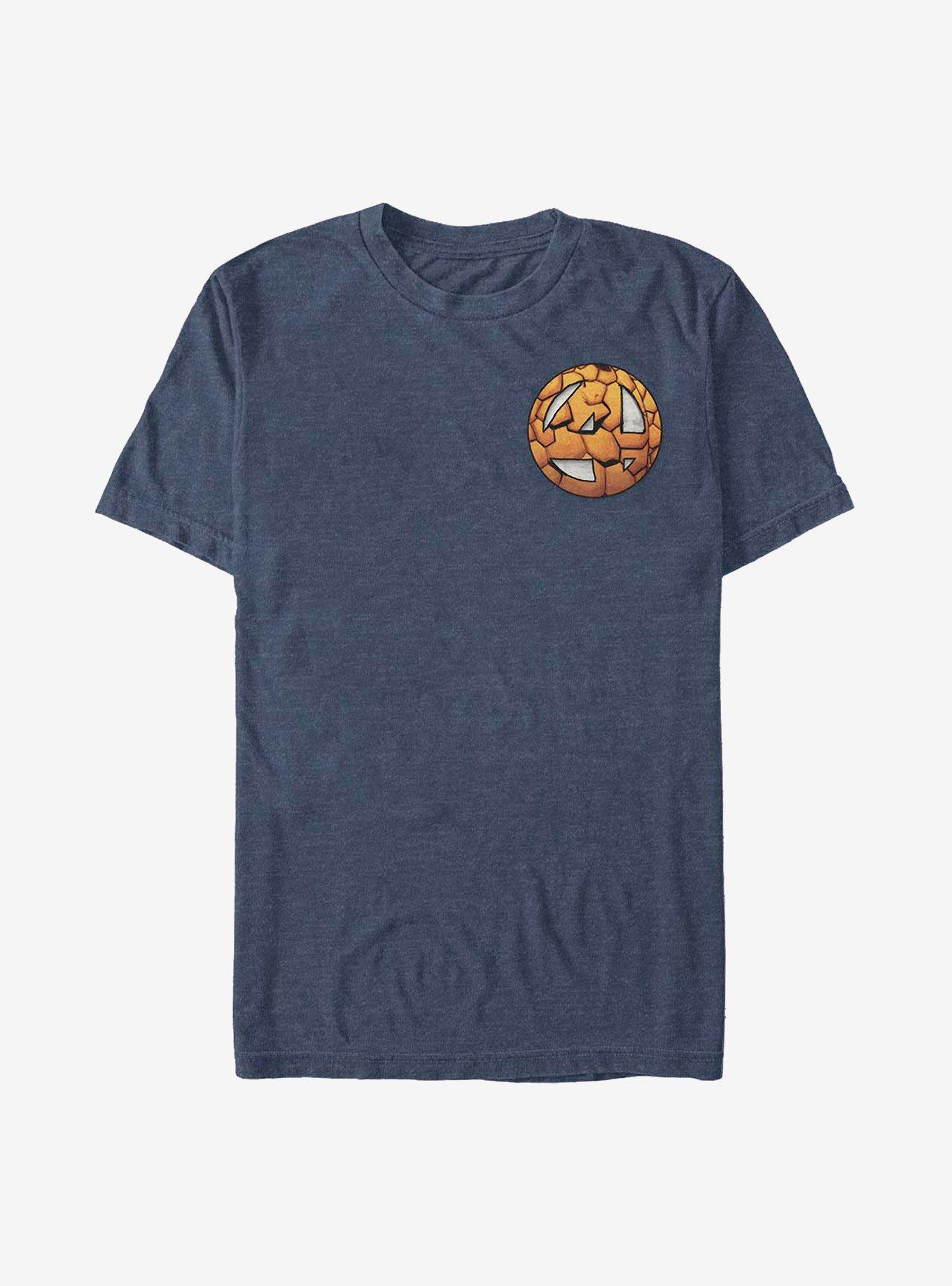 Marvel Fantastic Four Thing Logo T-Shirt, NAVY HTR, hi-res