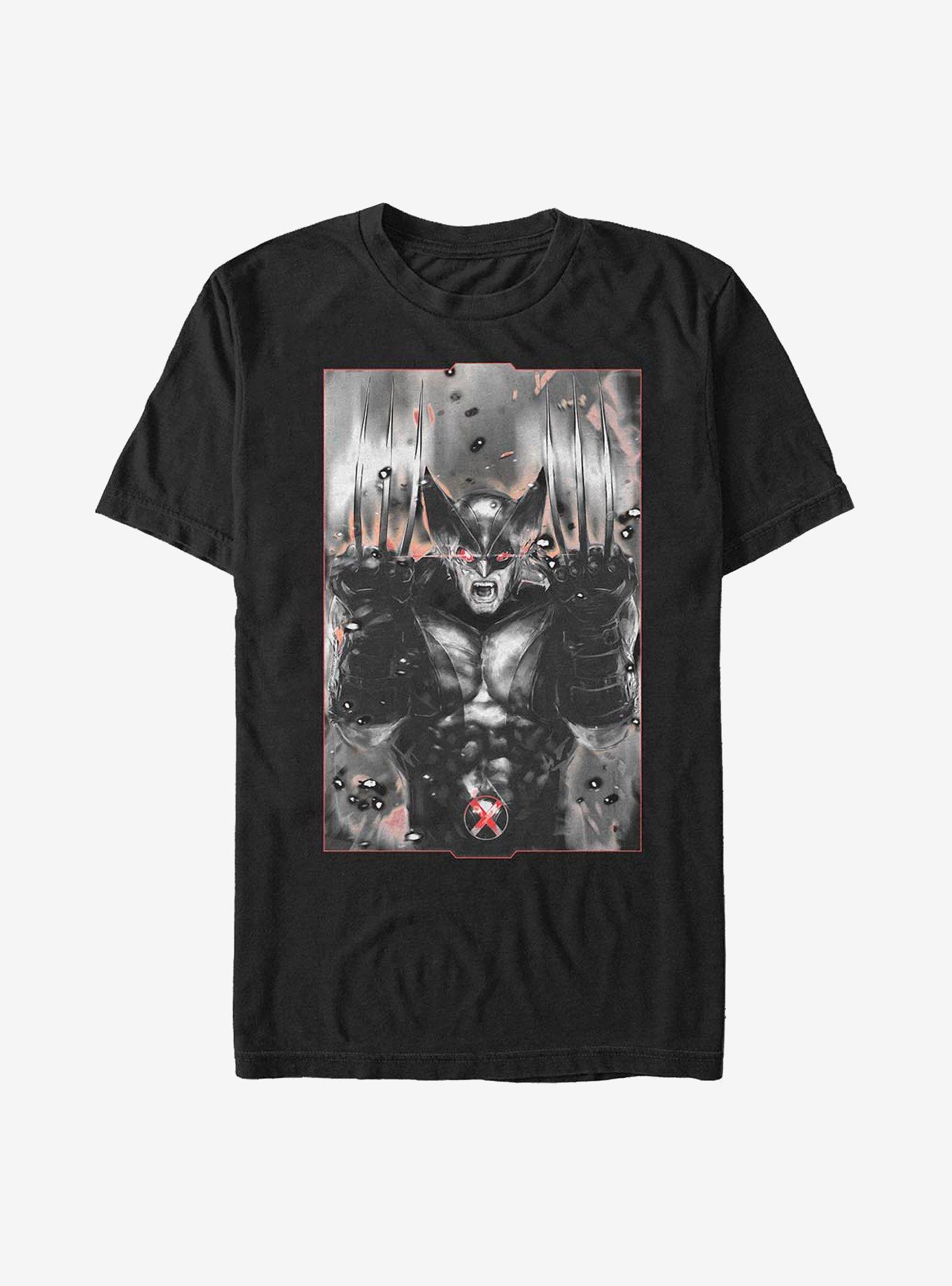 Marvel Deadpool Wolverine Fangs T-Shirt, BLACK, hi-res