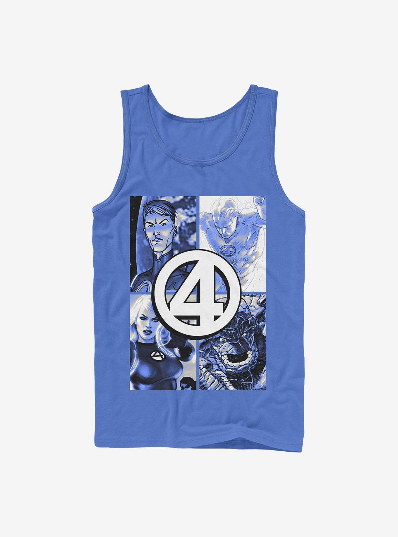 Marvel Fantastic Four Straight Boxes Tank, ROYAL, hi-res