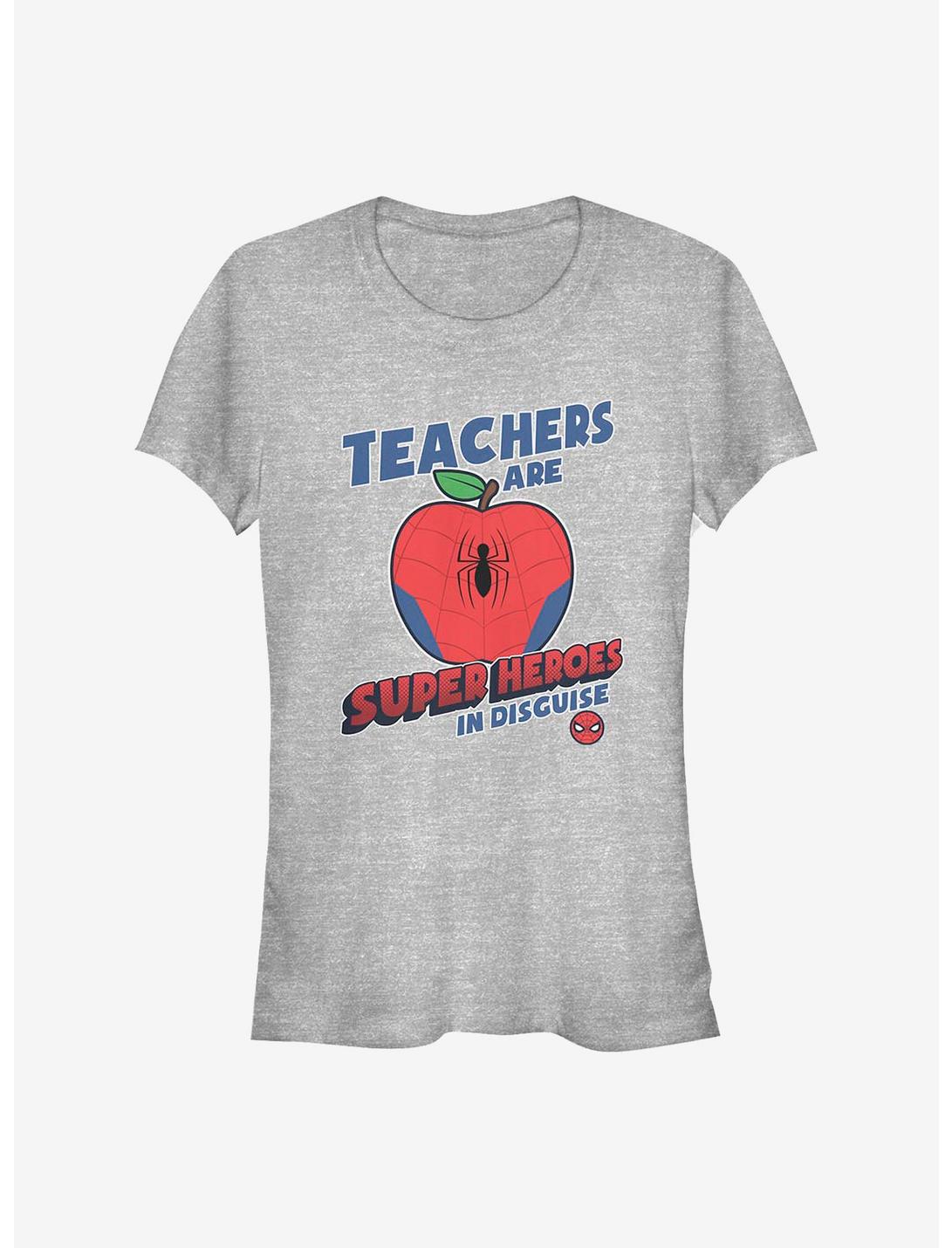 Marvel Spider-Man Teachers Are Superheroes Girls T-Shirt, ATH HTR, hi-res