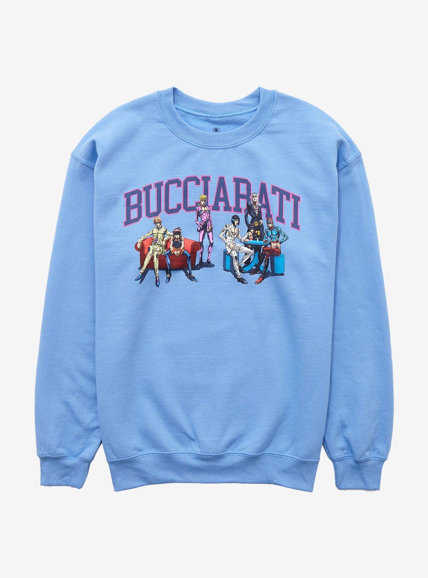 JoJo's Bizarre Adventure Team Bucciarati Crewneck - BoxLunch Exclusive, LIGHT BLUE, hi-res