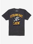 One Piece Straw Hat Crew Collegiate T-Shirt - BoxLunch Exclusive, DARK GREY, hi-res