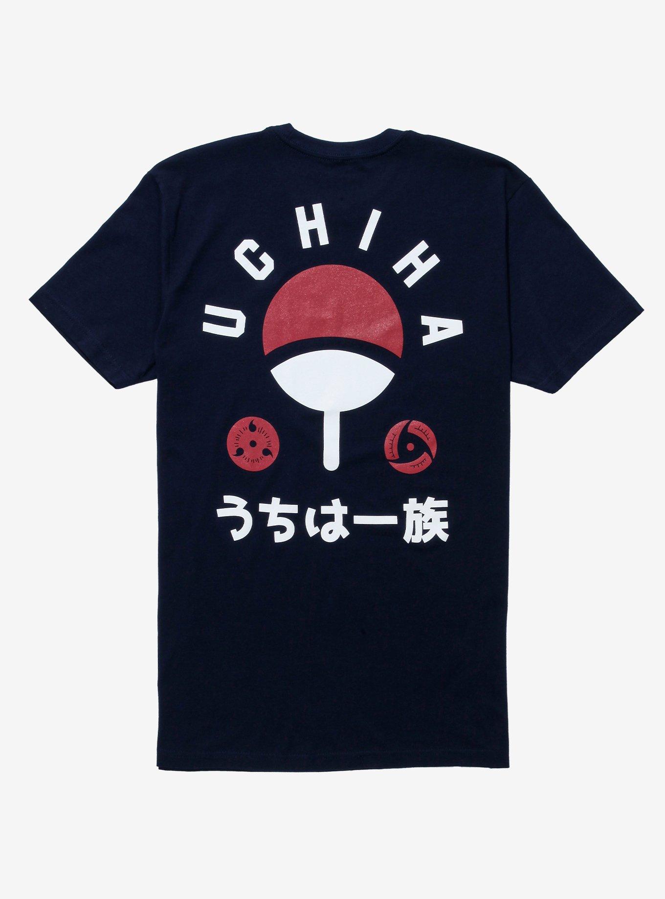 Naruto Shippuden Uchiha Clan T-Shirt - BoxLunch Exclusive, BLACK, hi-res