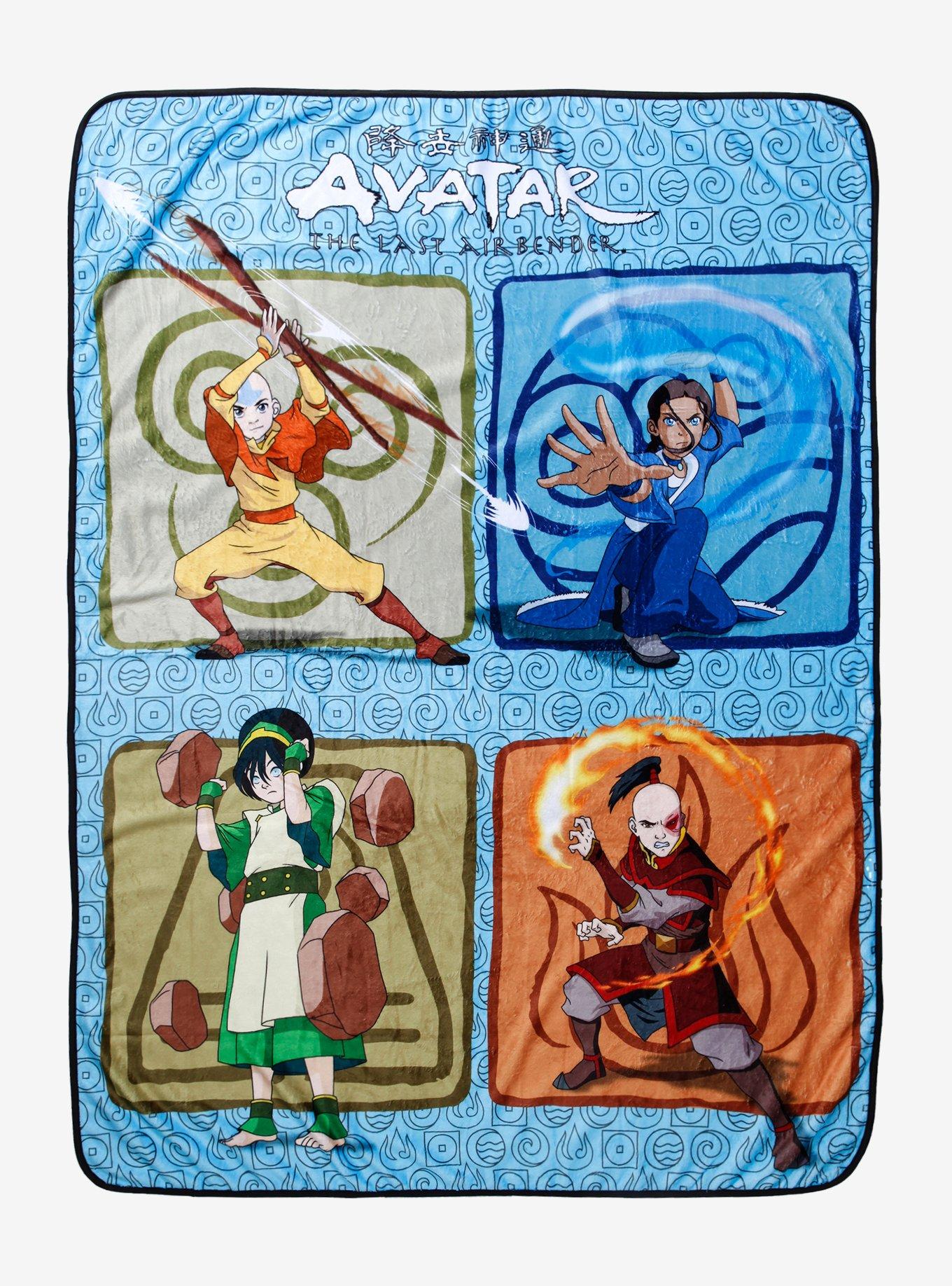 Avatar The Last Airbender Character Square Throw Blanket