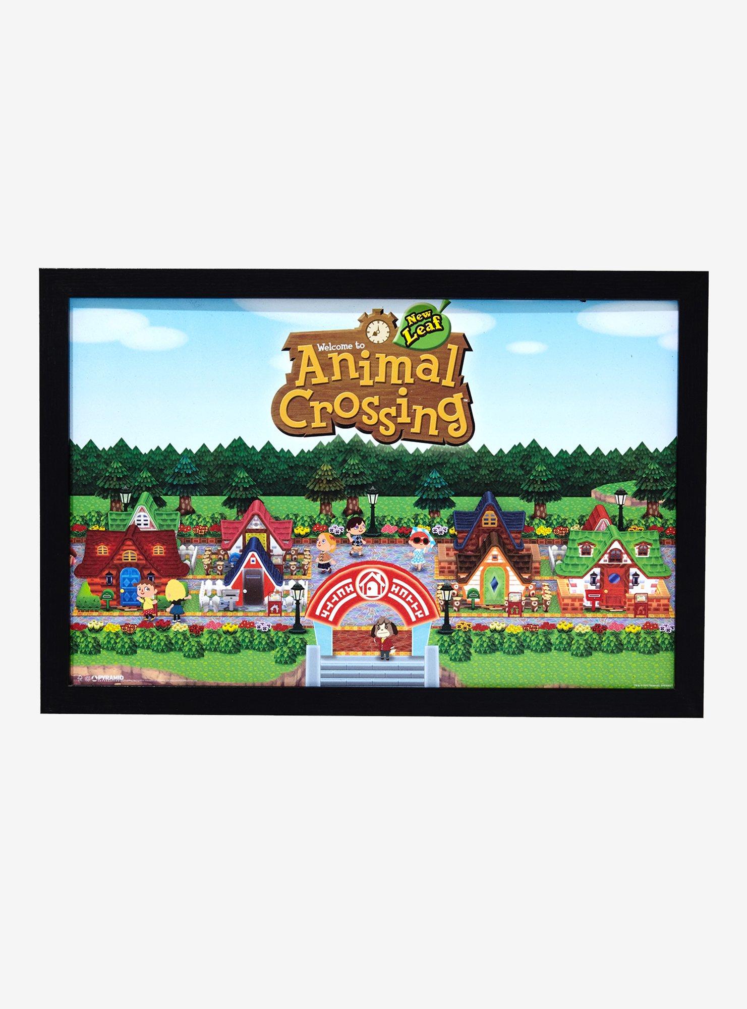 Animal Crossing New Leaf Town Framed Wood Wall Art Hot Topic