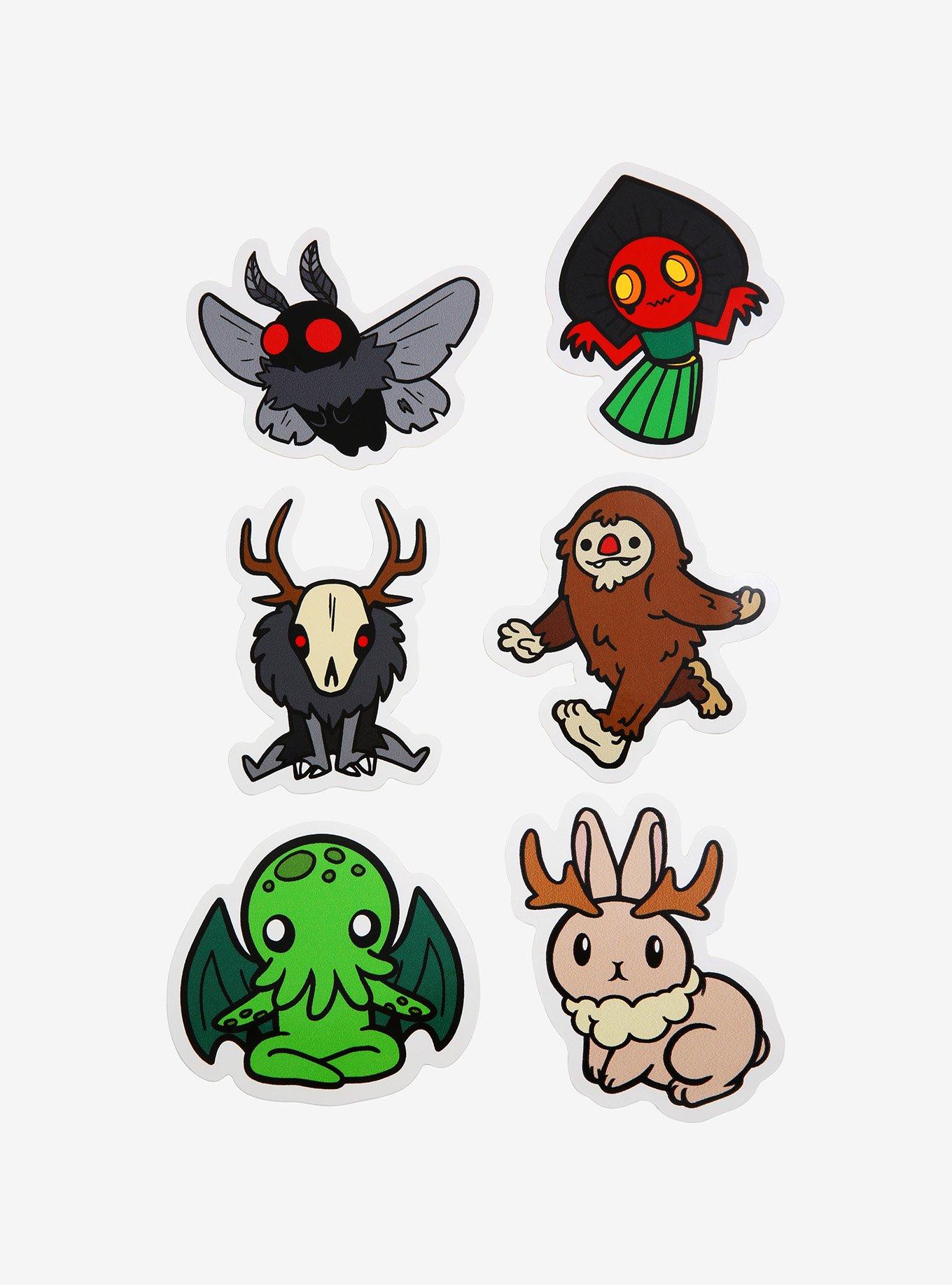 Cute Cryptids Bigfoot Jackalope Sticker Pack, , hi-res