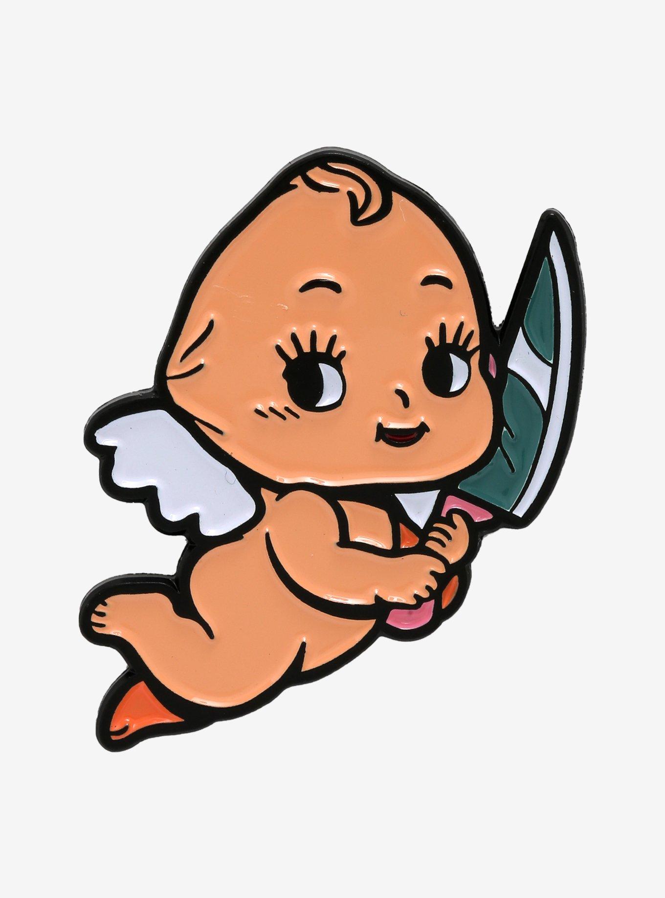 Cupid With Knife Enamel Pin, , hi-res