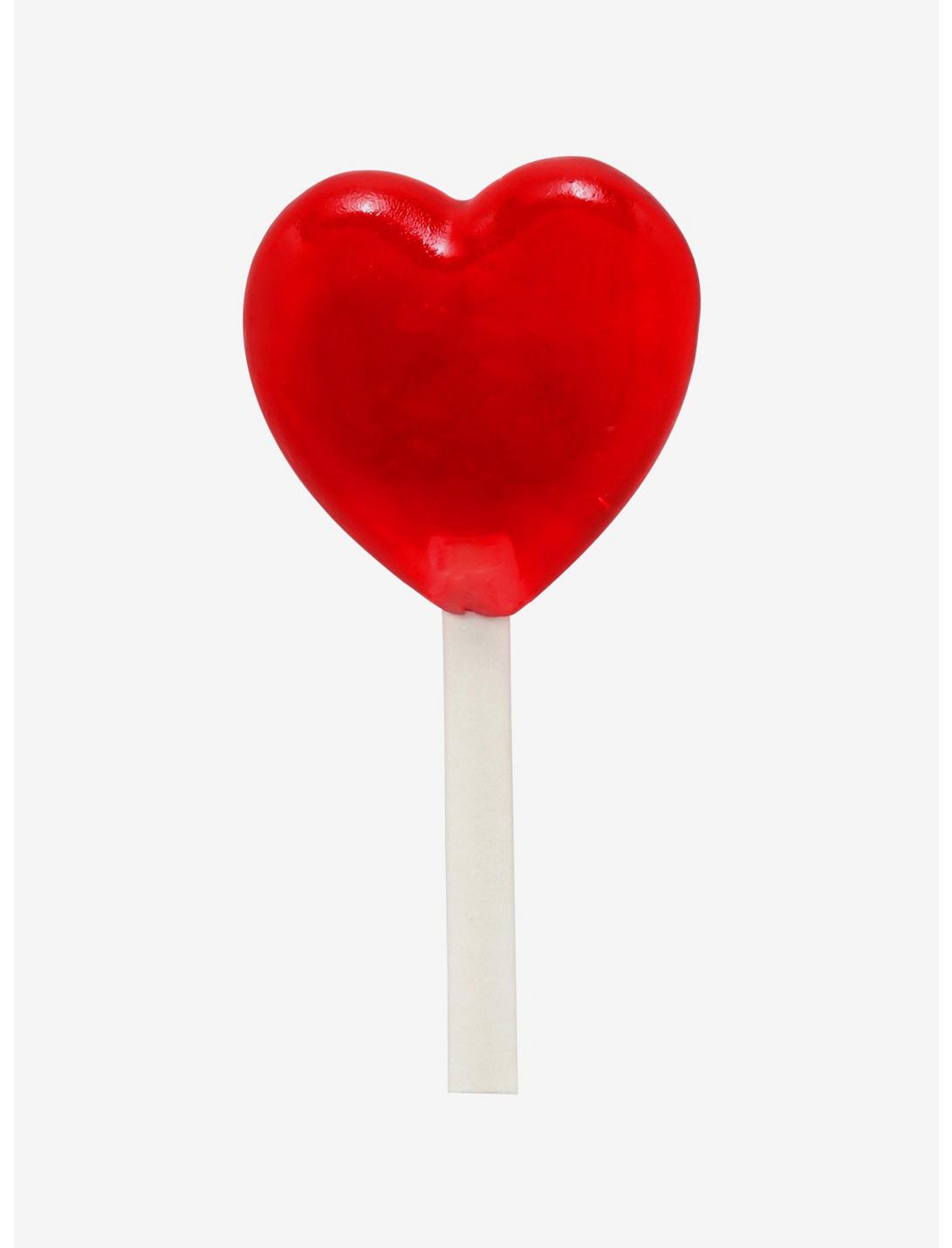 3D Heart Lollipop Lapel Pin, , hi-res