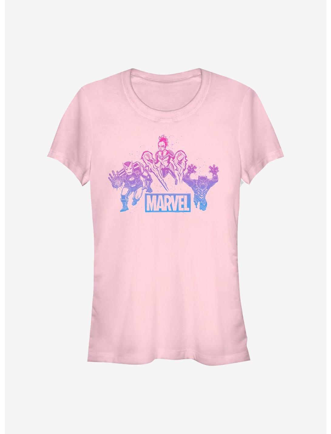 Marvel Avengers Gradient Group Girls T-Shirt, LIGHT PINK, hi-res
