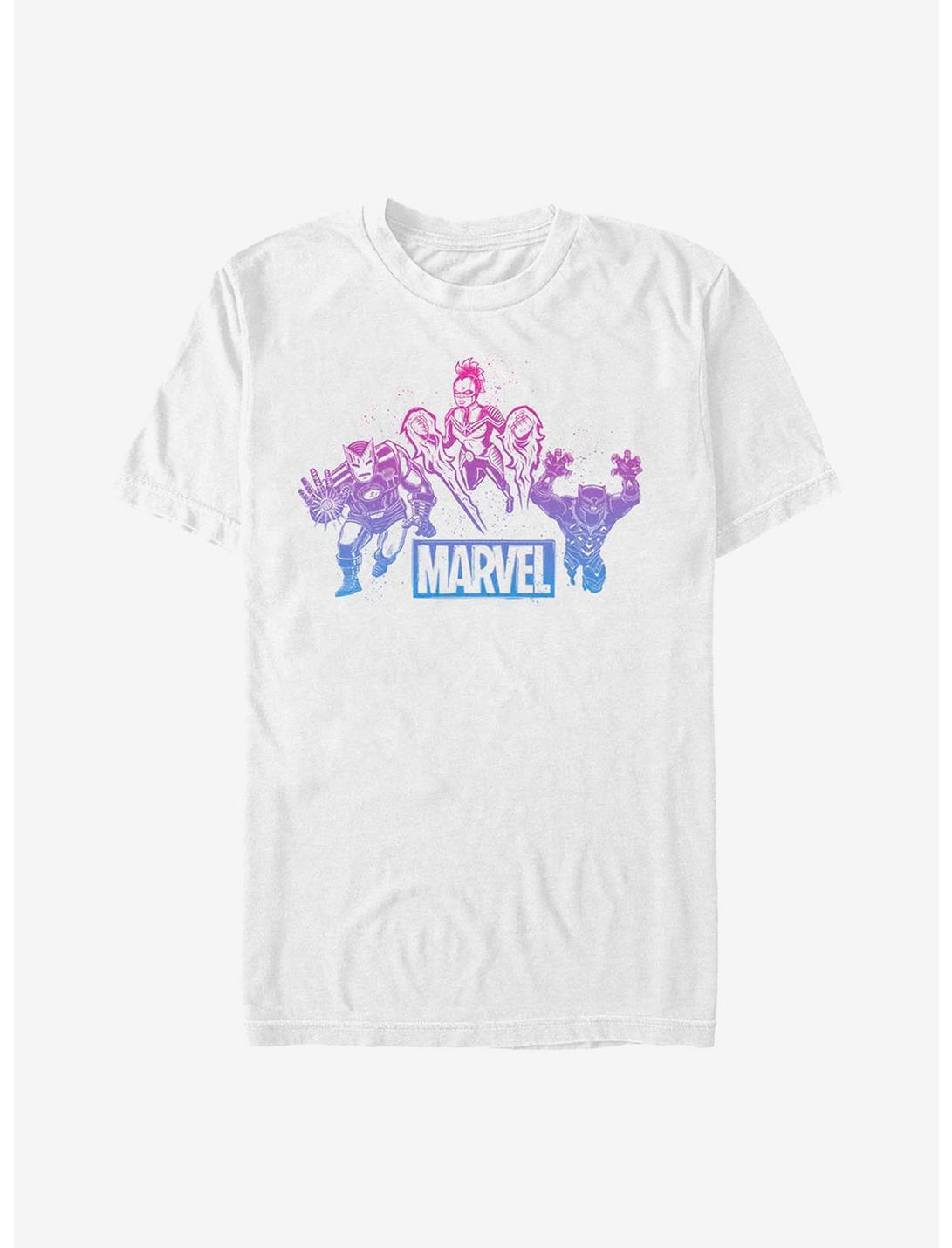 Marvel Avengers Gradient Group T-Shirt, WHITE, hi-res