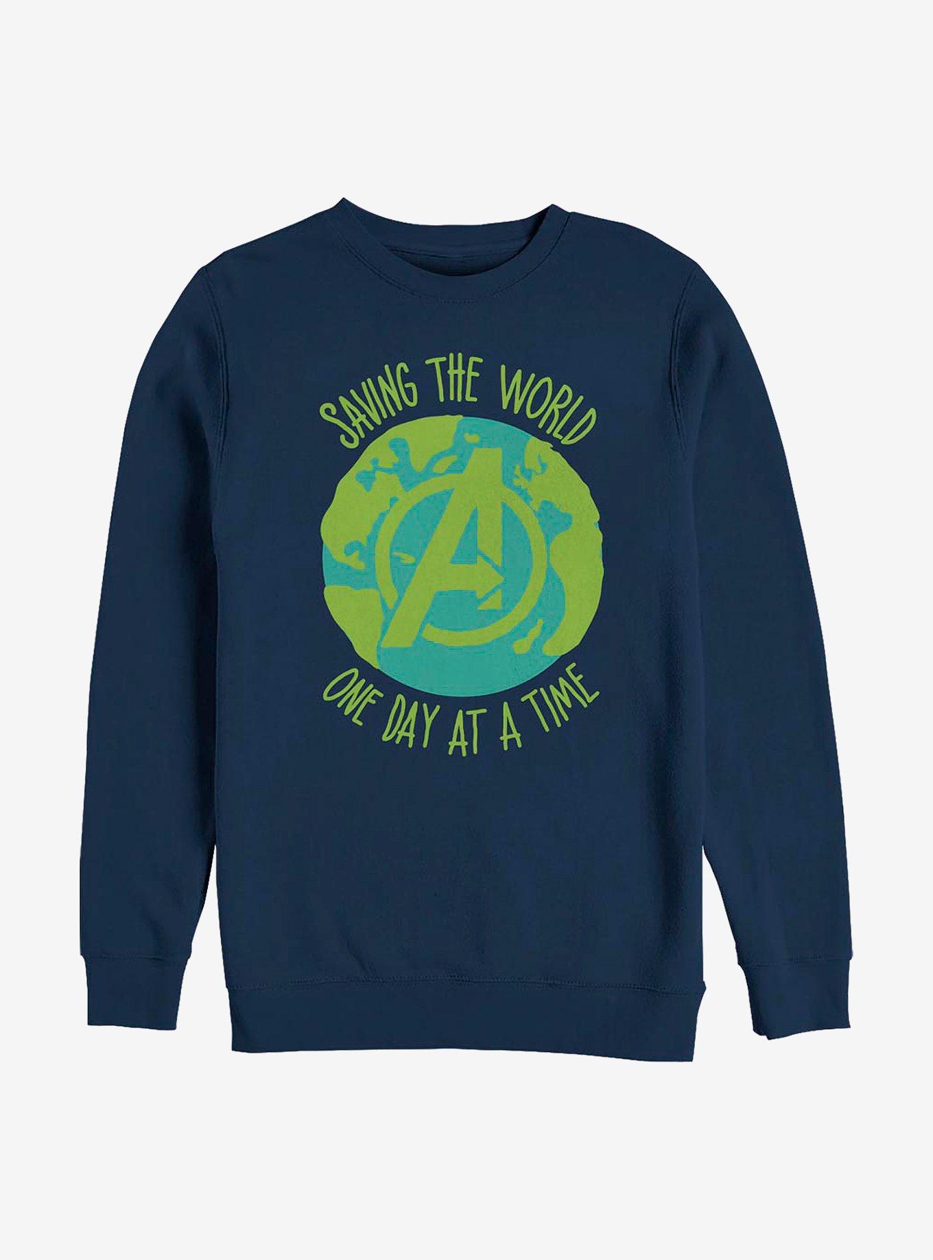 Marvel Avengers World Time Crew Sweatshirt, NAVY, hi-res