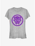 Marvel Black Panther Woodcut Panther Girls T-Shirt, ATH HTR, hi-res