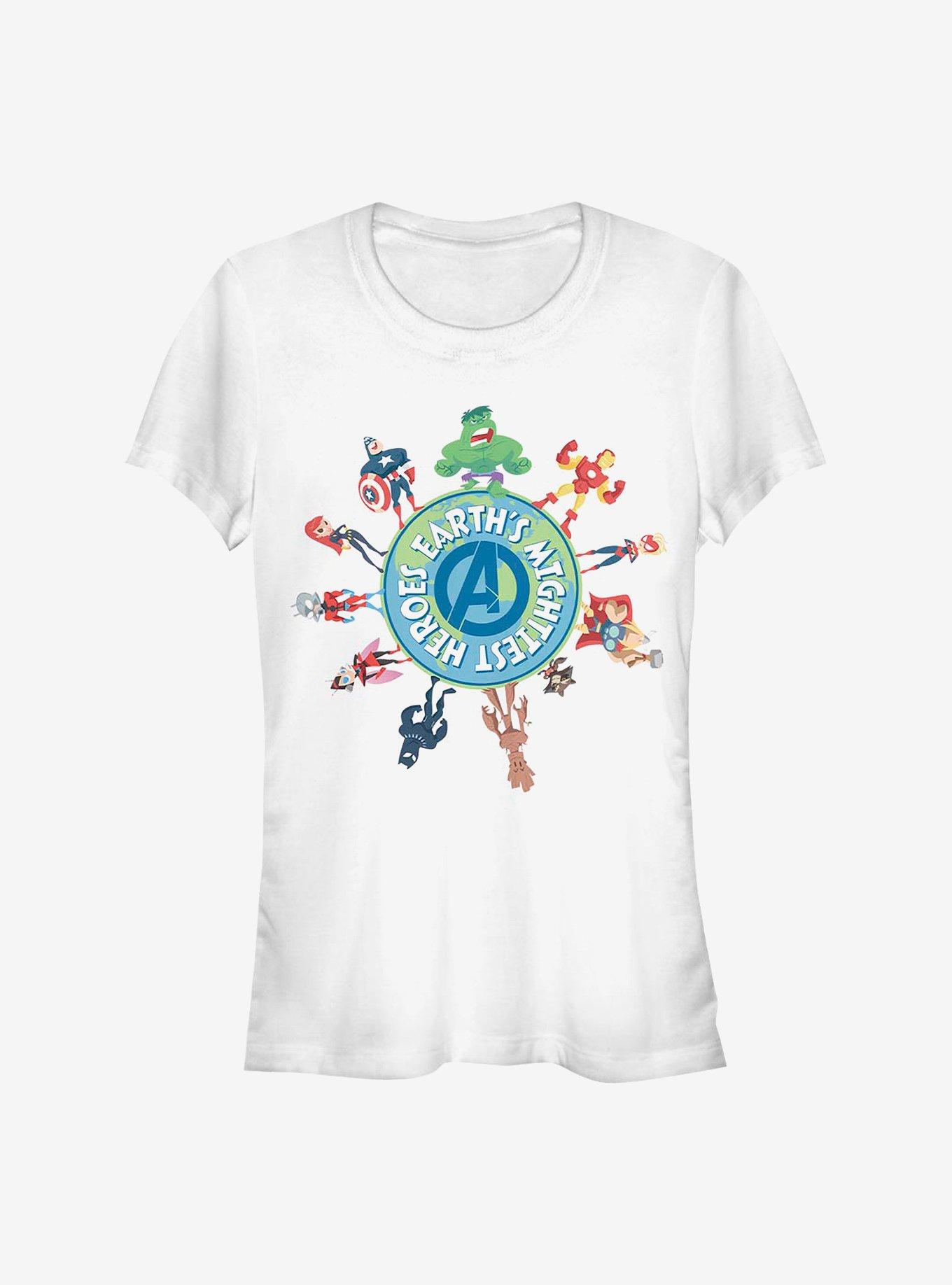 Marvel Avengers Planet Heroes Girls T-Shirt, WHITE, hi-res