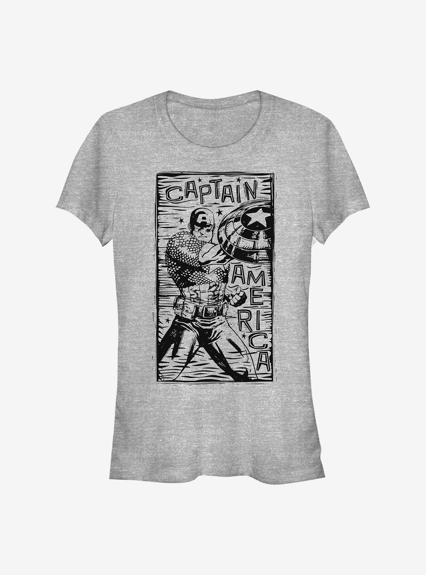 Marvel Captain America Captain America Stencil Girls T-Shirt, , hi-res