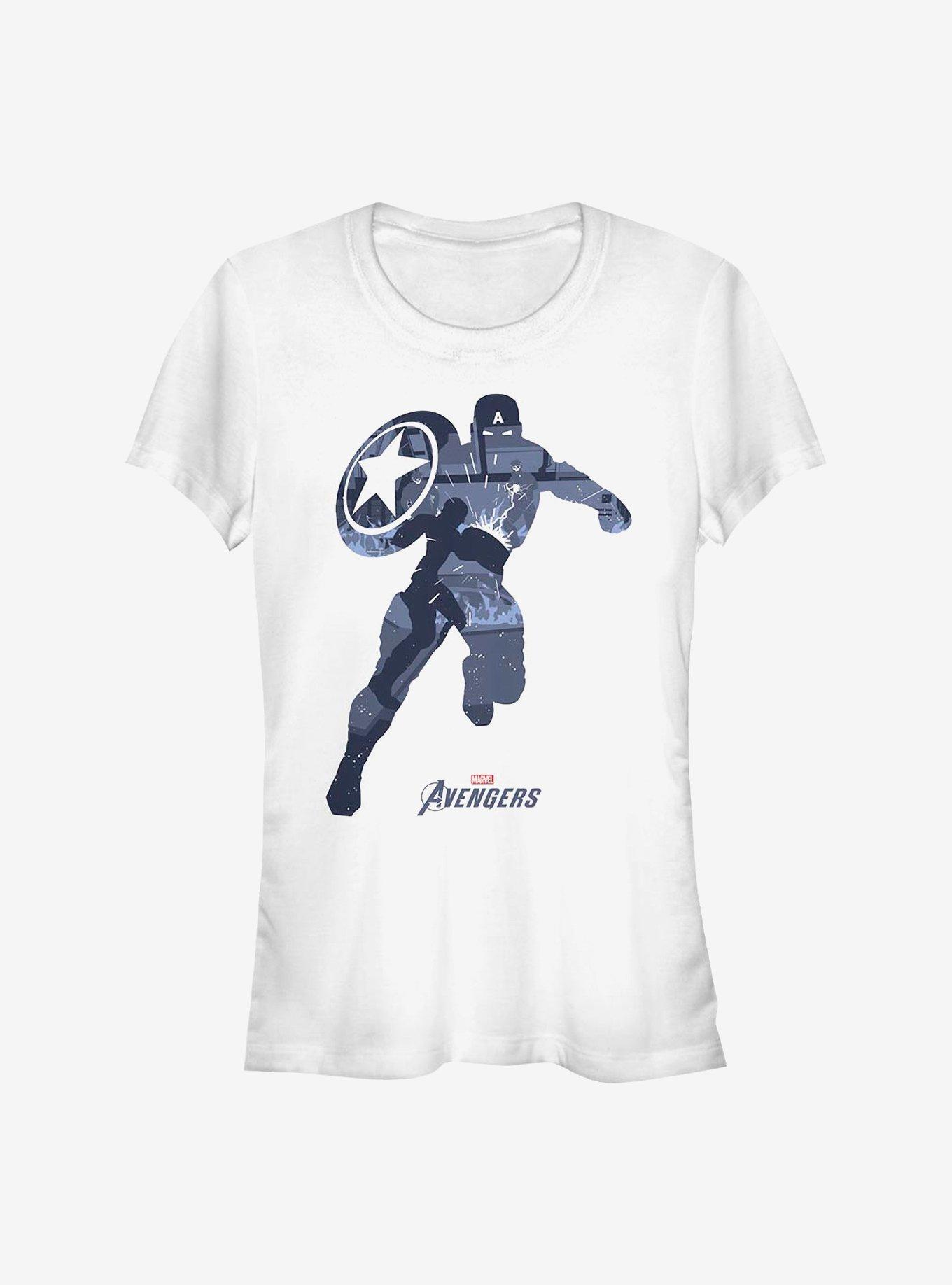 Marvel Captain America Cap Scene Girls T-Shirt - WHITE | Hot Topic