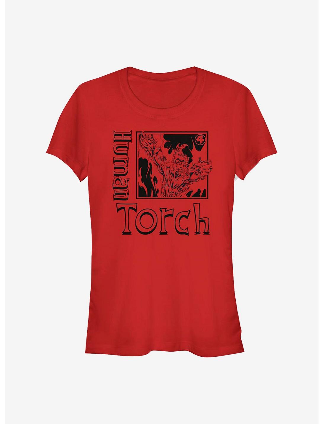 Marvel Fantastic Four Torch Pose Girls T-Shirt, RED, hi-res