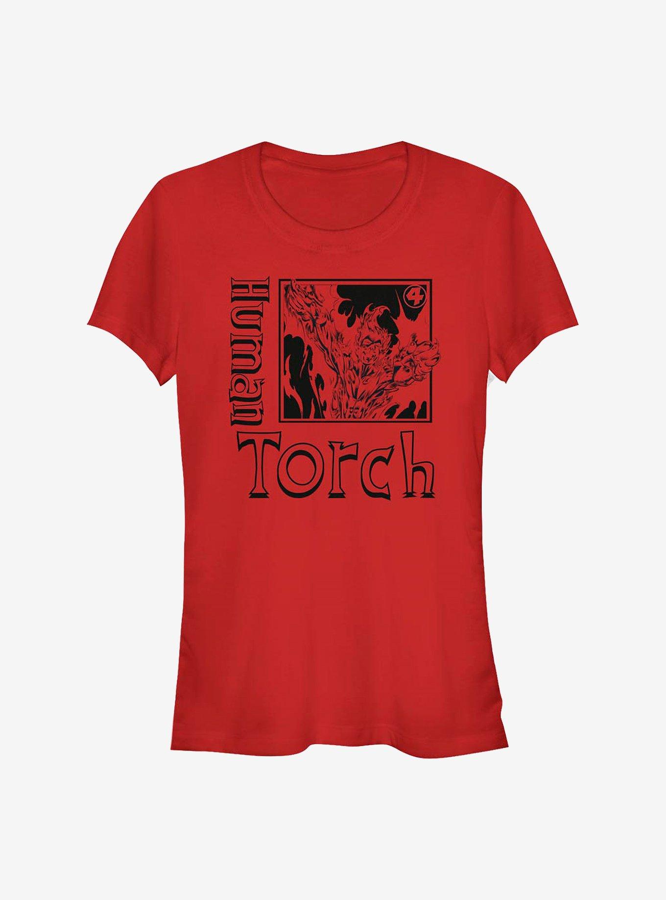 Marvel Fantastic Four Torch Pose Girls T-Shirt, RED, hi-res