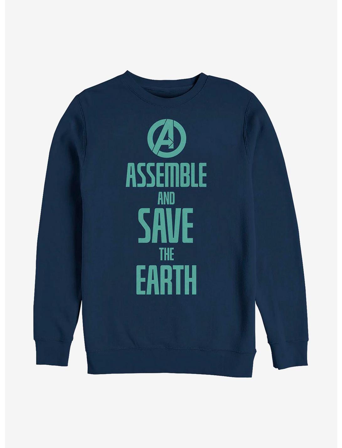 Marvel Avengers Assemble Crew Sweatshirt, NAVY, hi-res